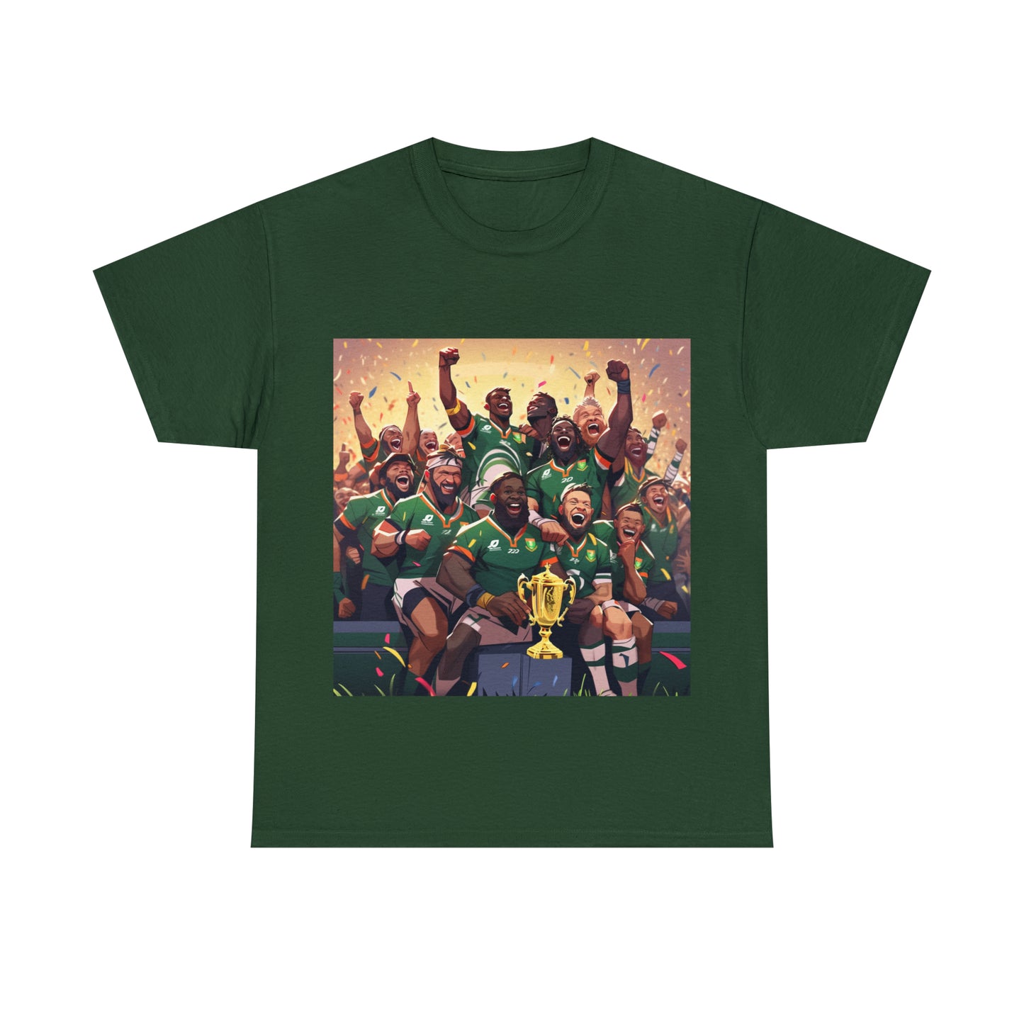 Springboks Celebrating with RWC - dark shirts