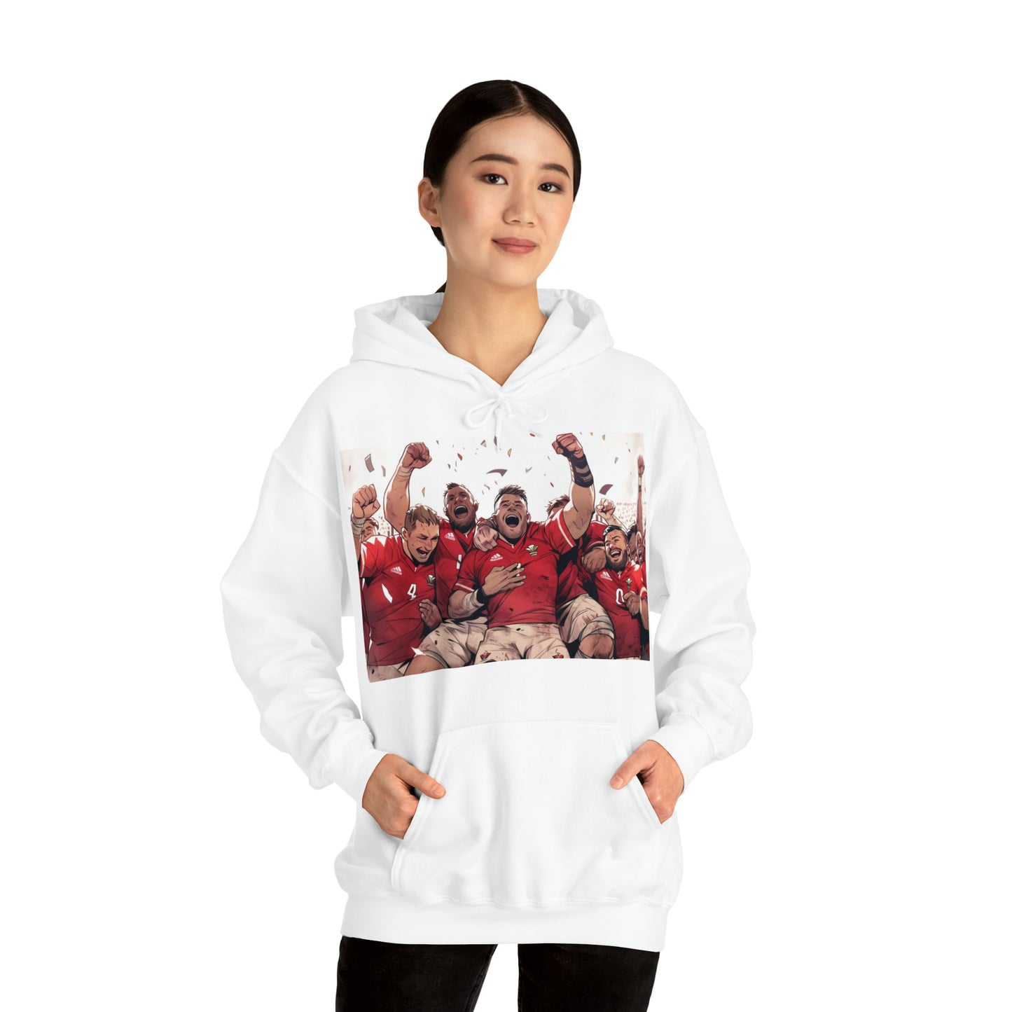 Wales Celebrating - light hoodies