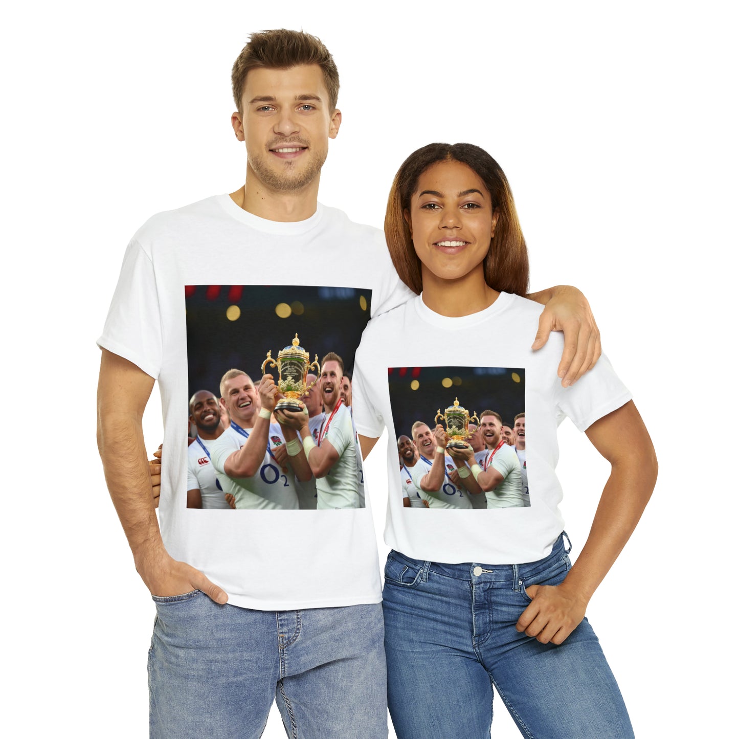 England Celebrating Winning World Cup - light shirts