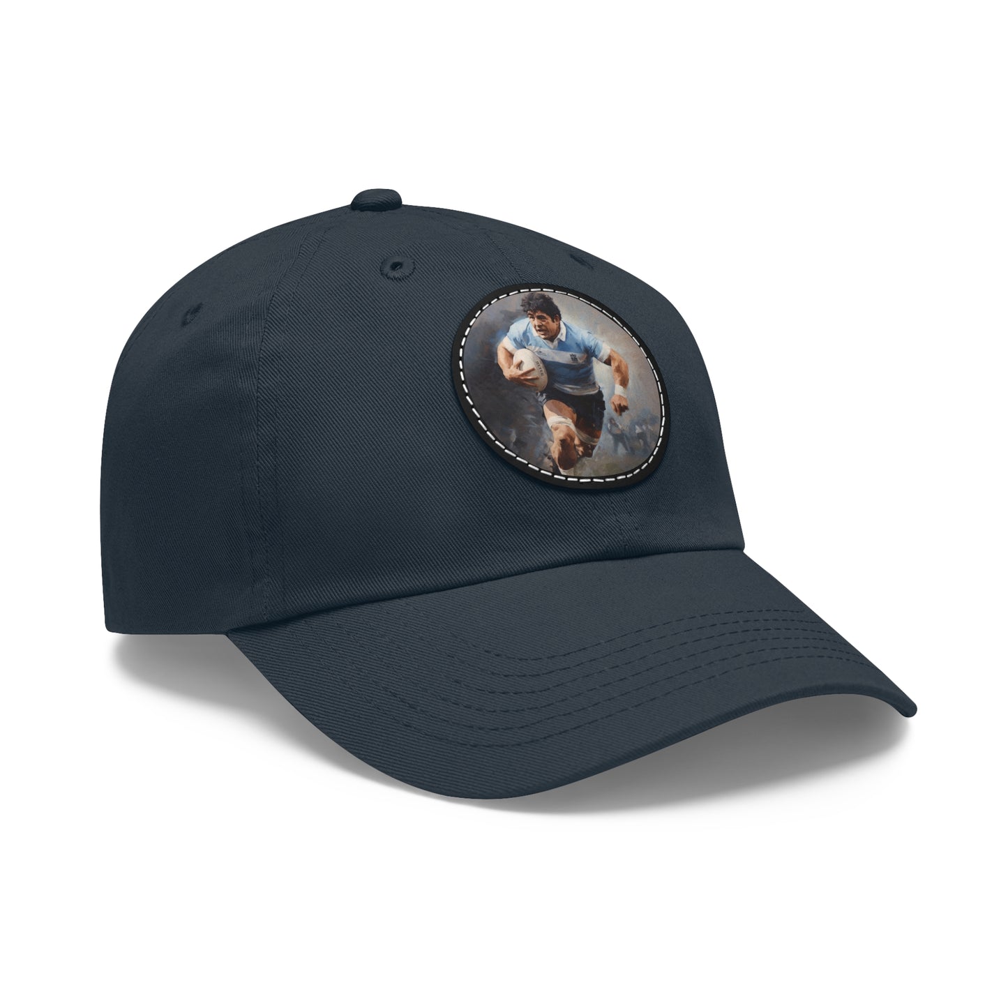 Rugby Maradona Round Leather Patch Hat