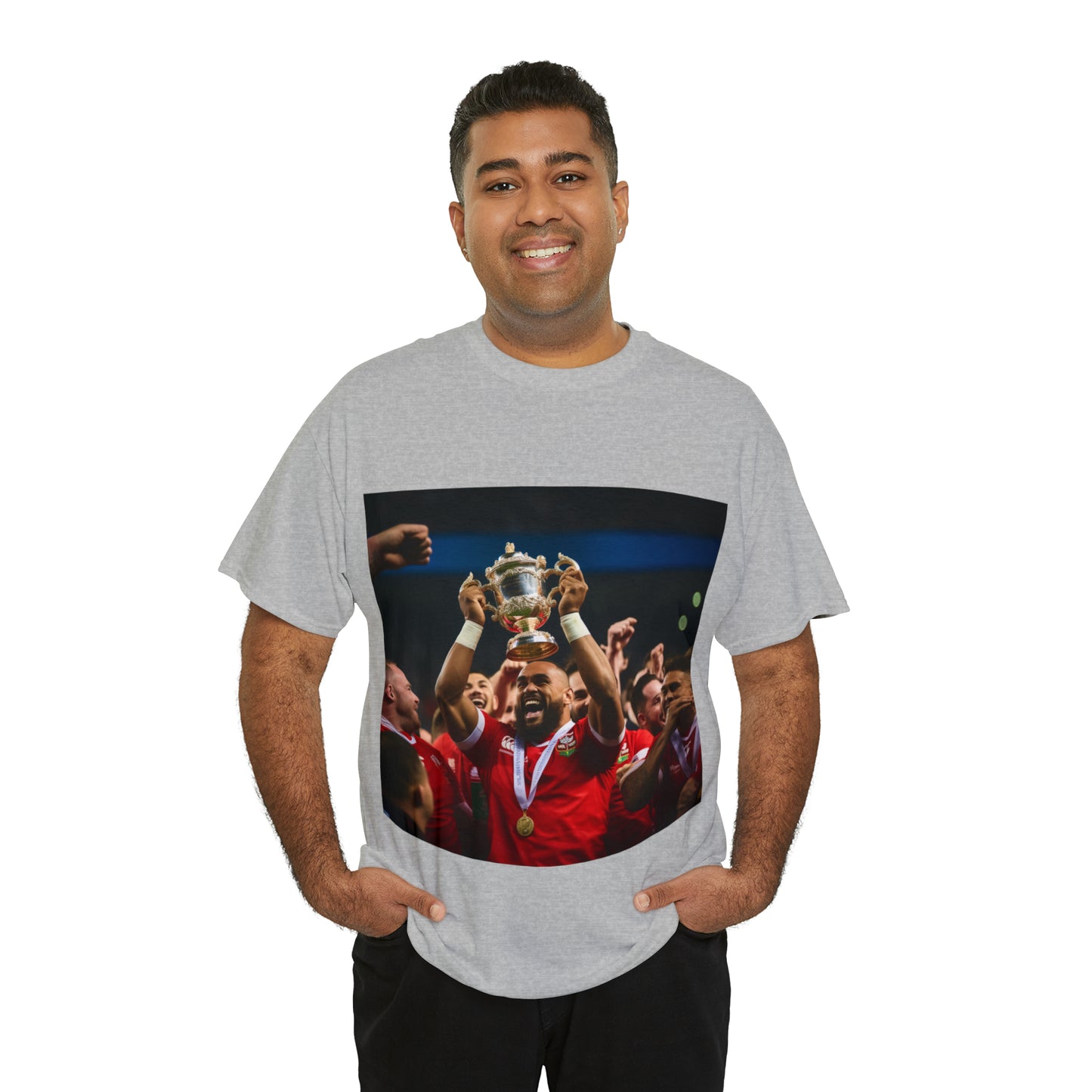 Tonga lifting the RWC - light shirts