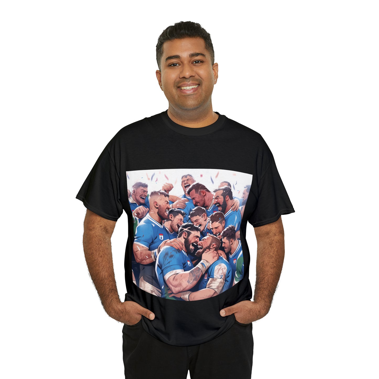 Post Match Italy - dark shirts
