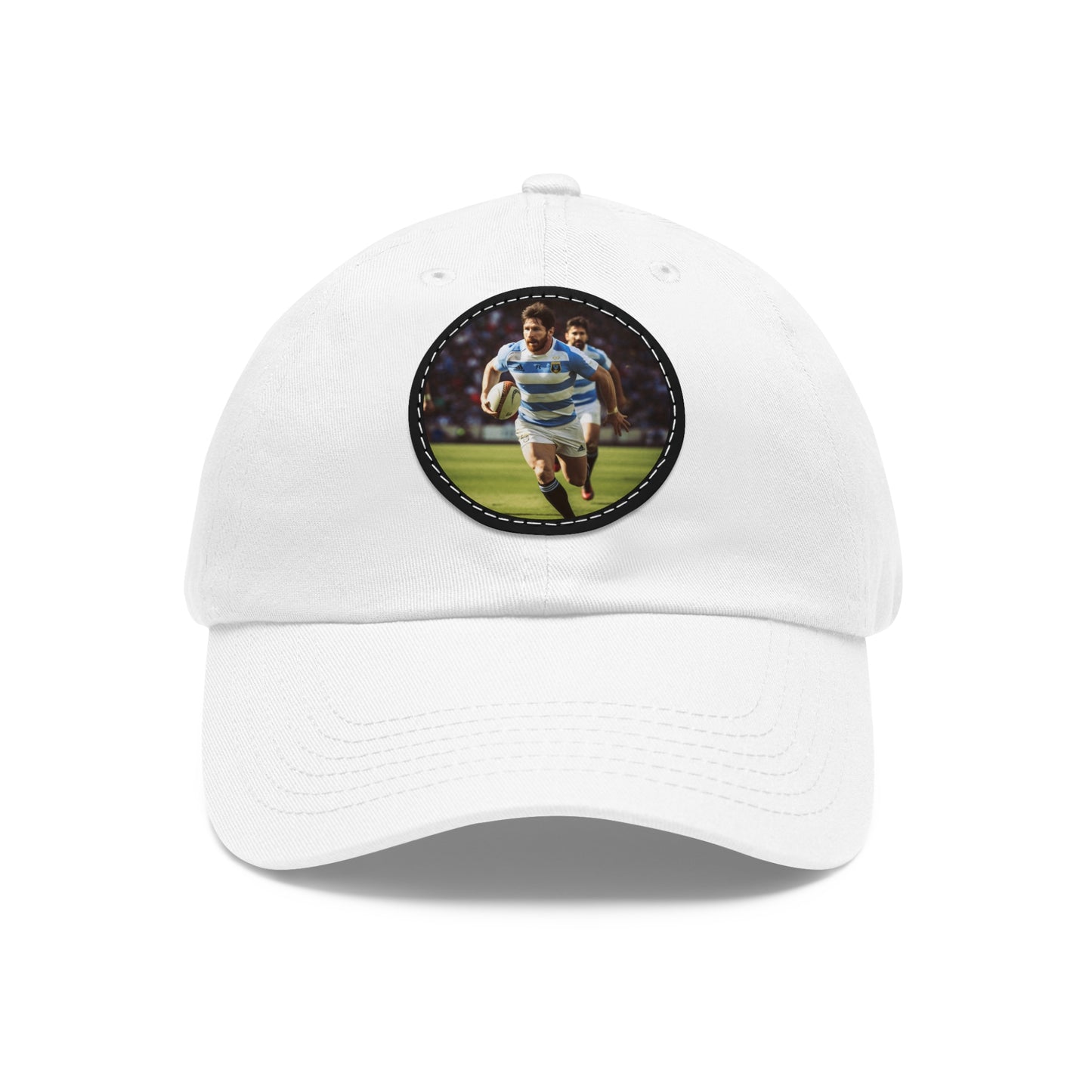 Rugby Messi Round Leather Patch Hat