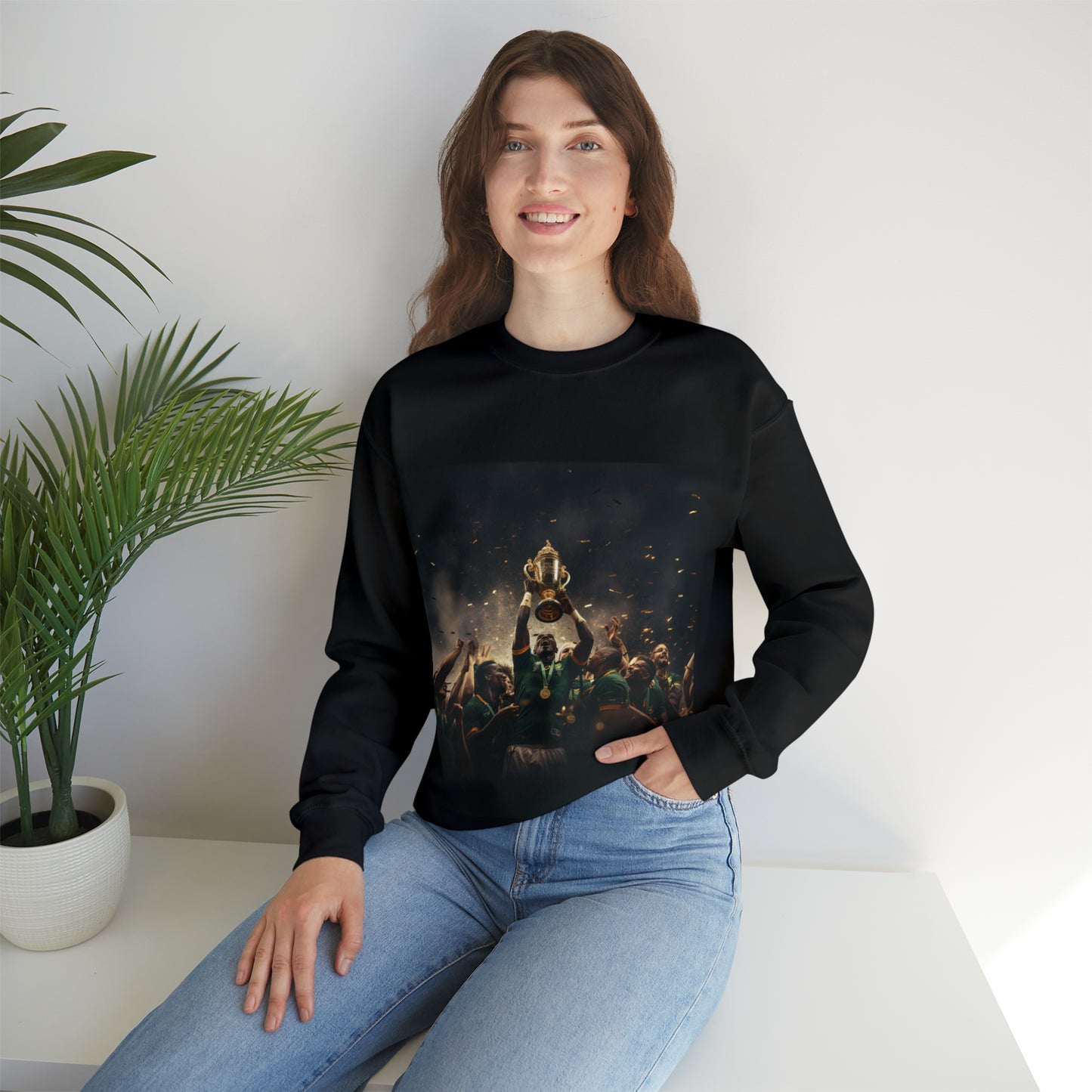Springboks lifting RWC - black sweatshirt