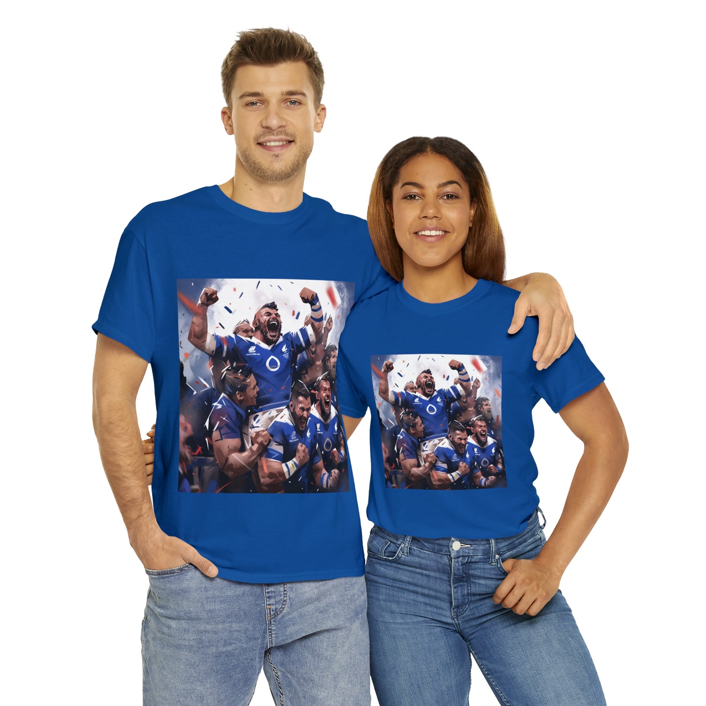 France Celebrating - dark shirts