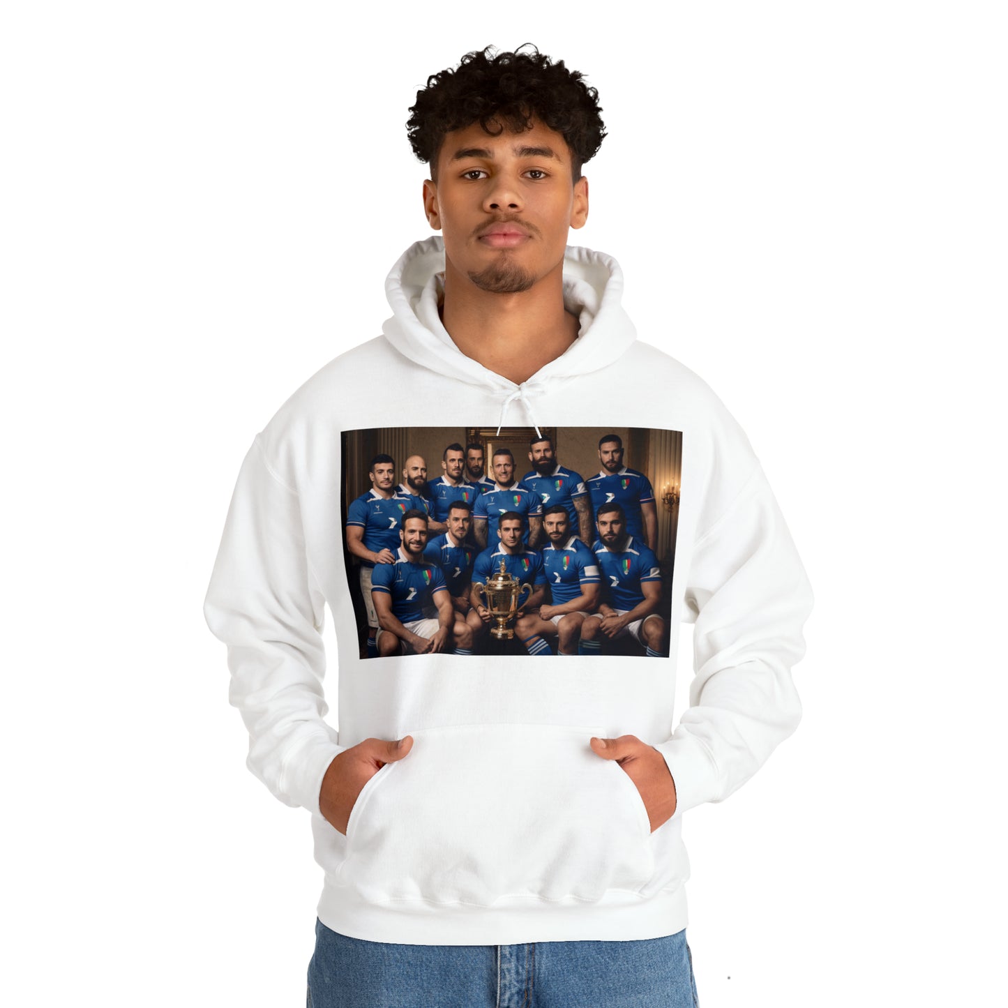 Italy World Cup photoshoot - light hoodies