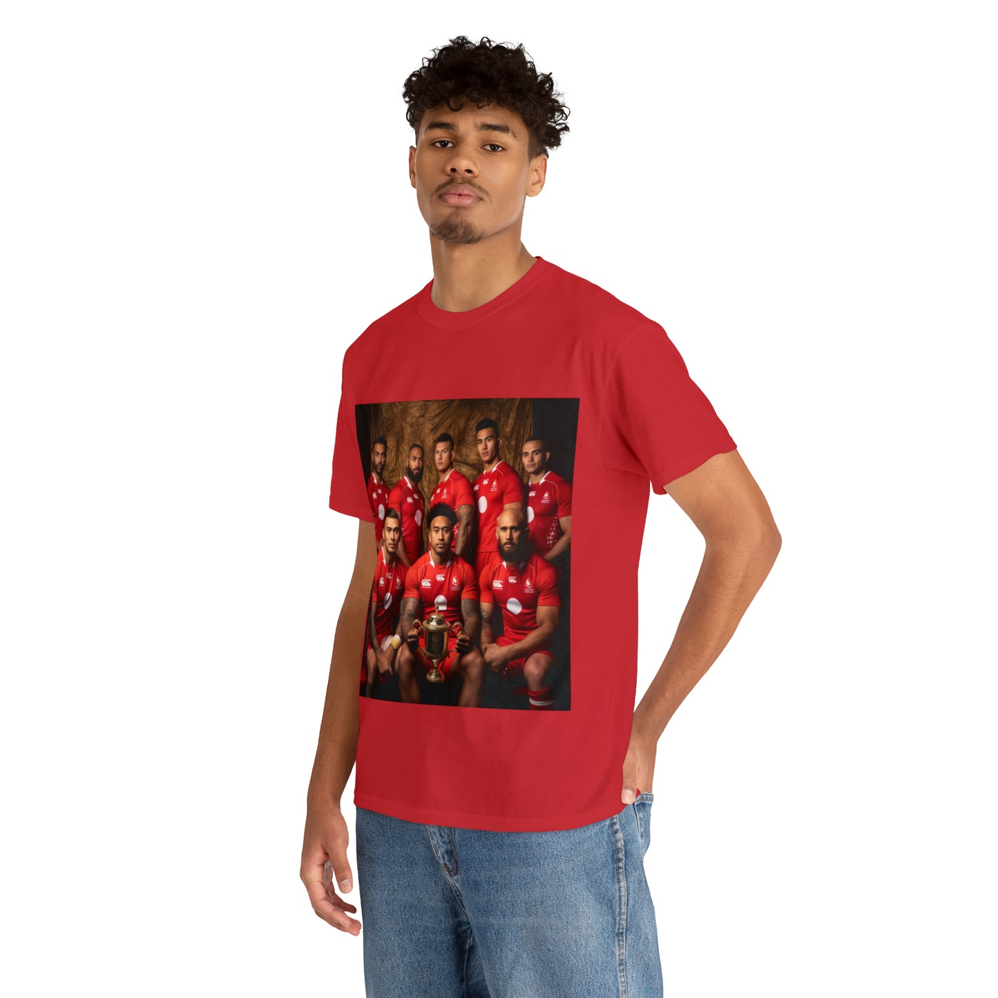 Tonga RWC photoshoot - dark shirts