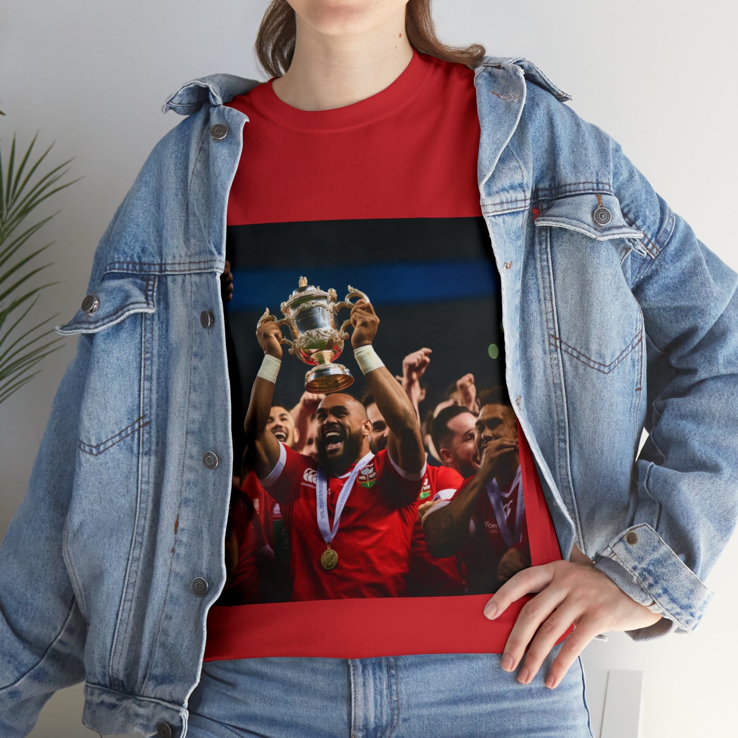 Tonga lifting the RWC - dark shirts