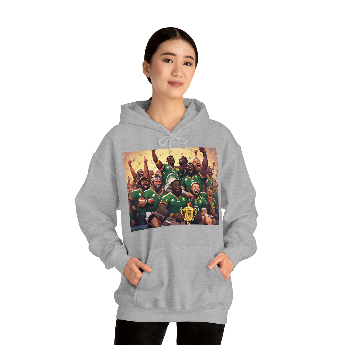 Springboks Celebrating with RWC - light hoodies
