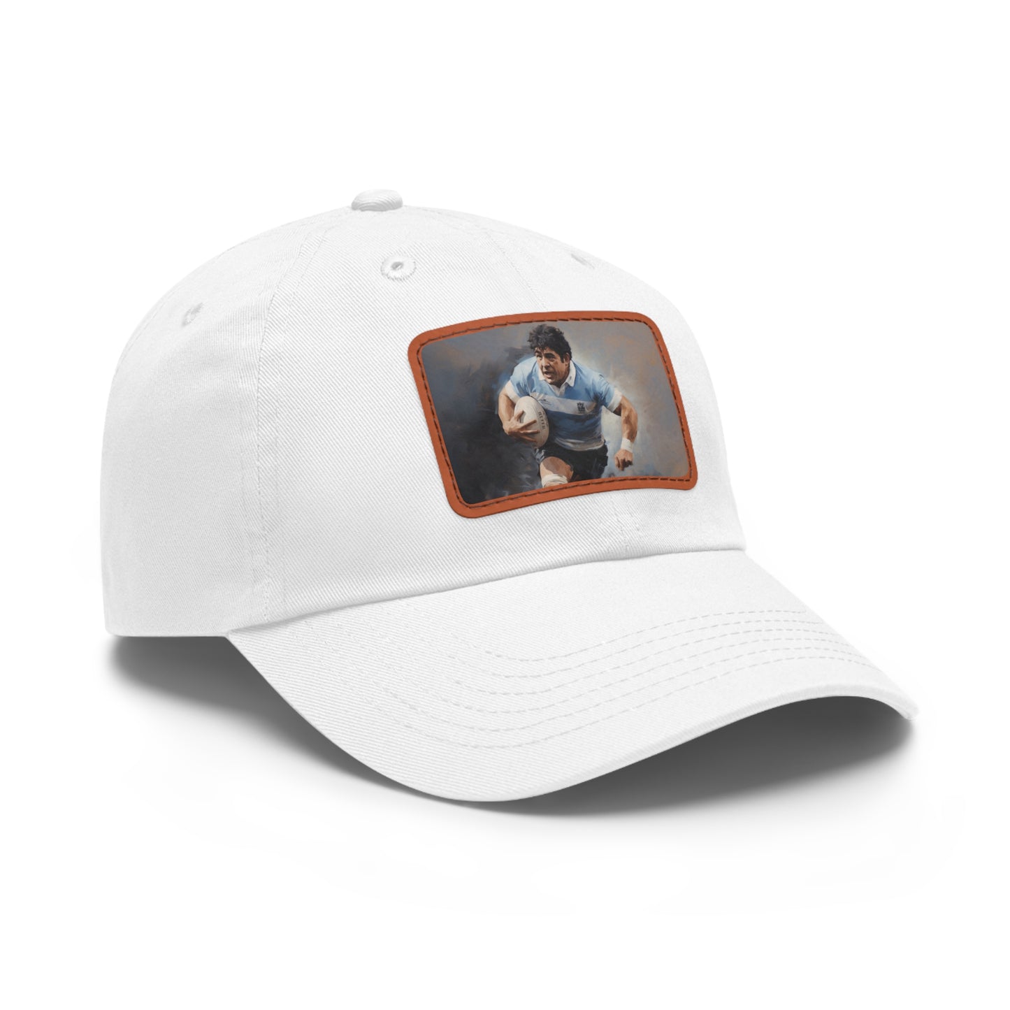Rugby Maradona Rectangle Leather Patch Hat