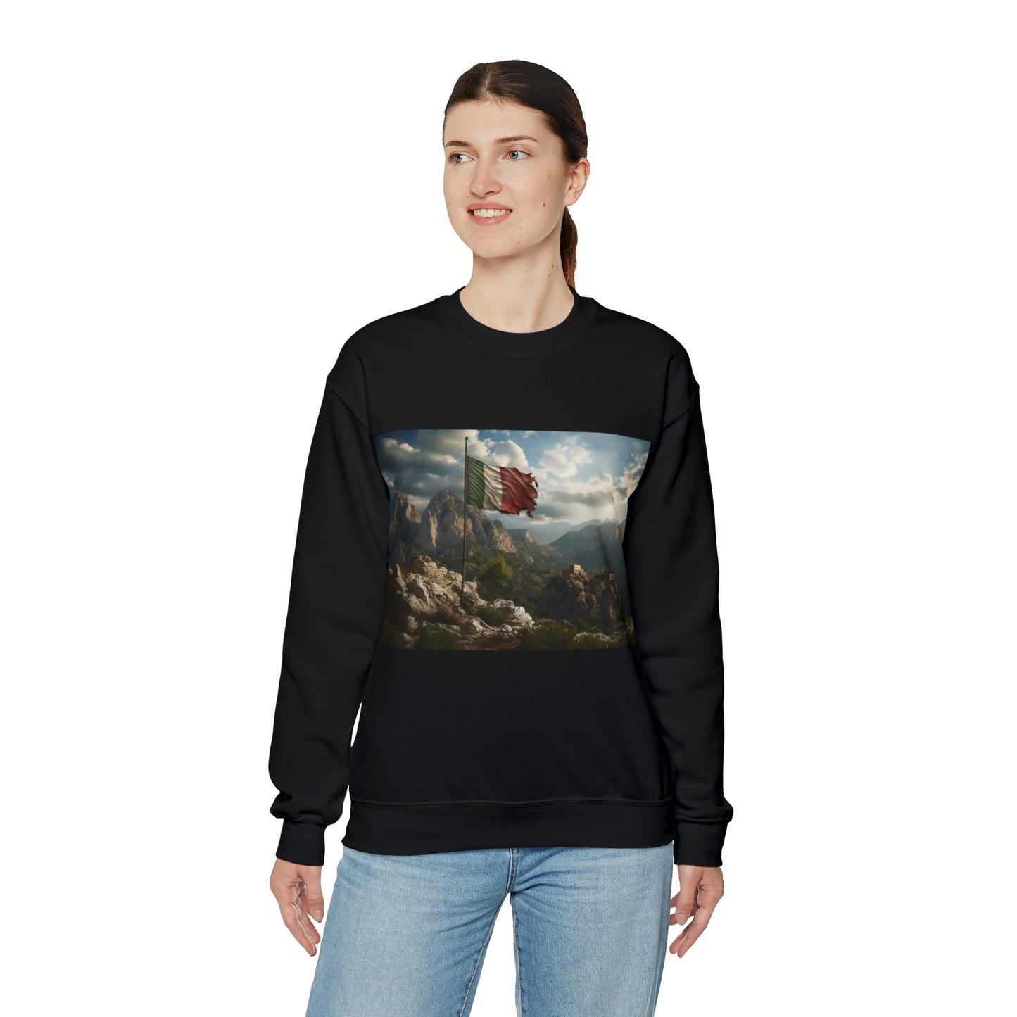 Italy Flag - black sweatshirt