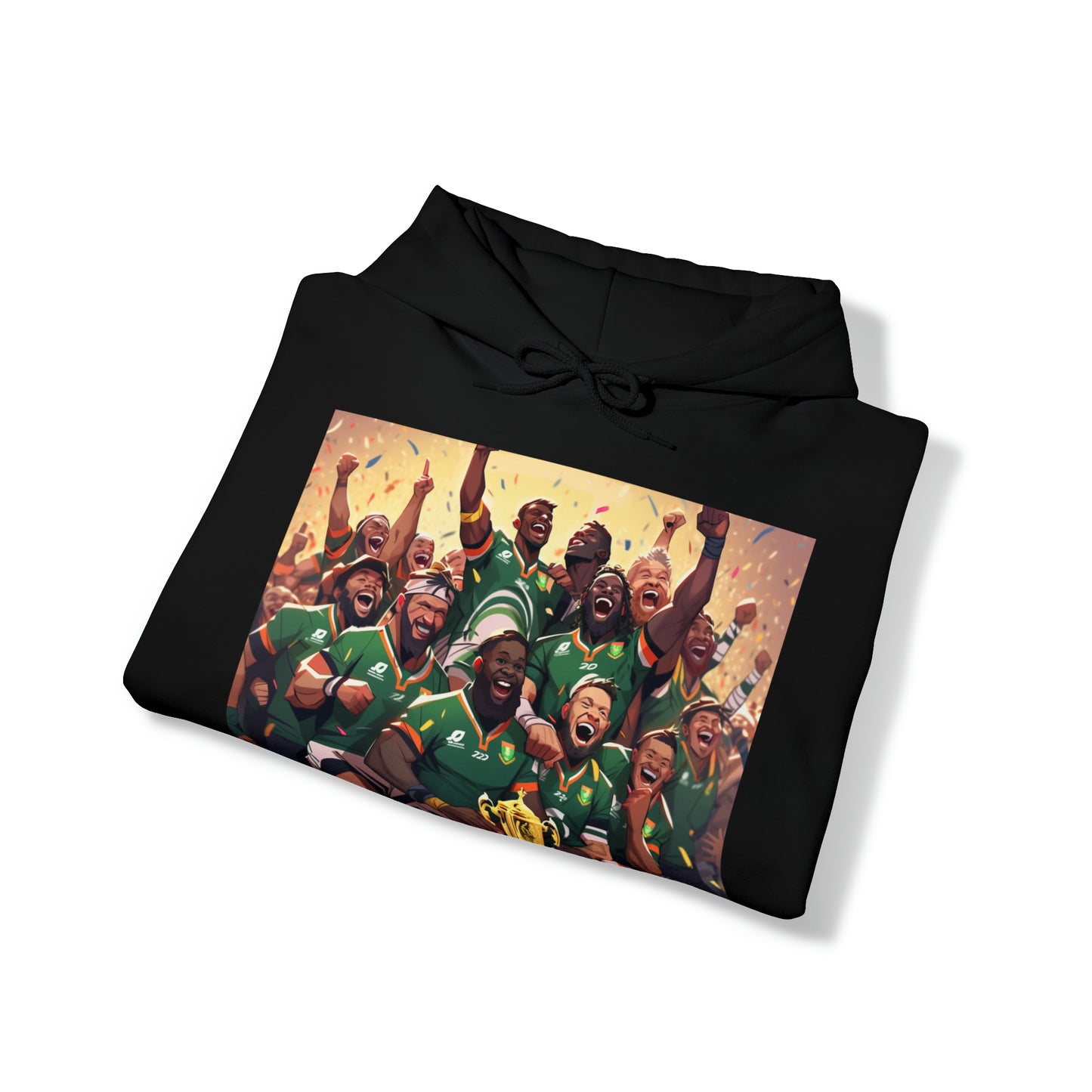 Springboks Celebrating with RWC - dark hoodies
