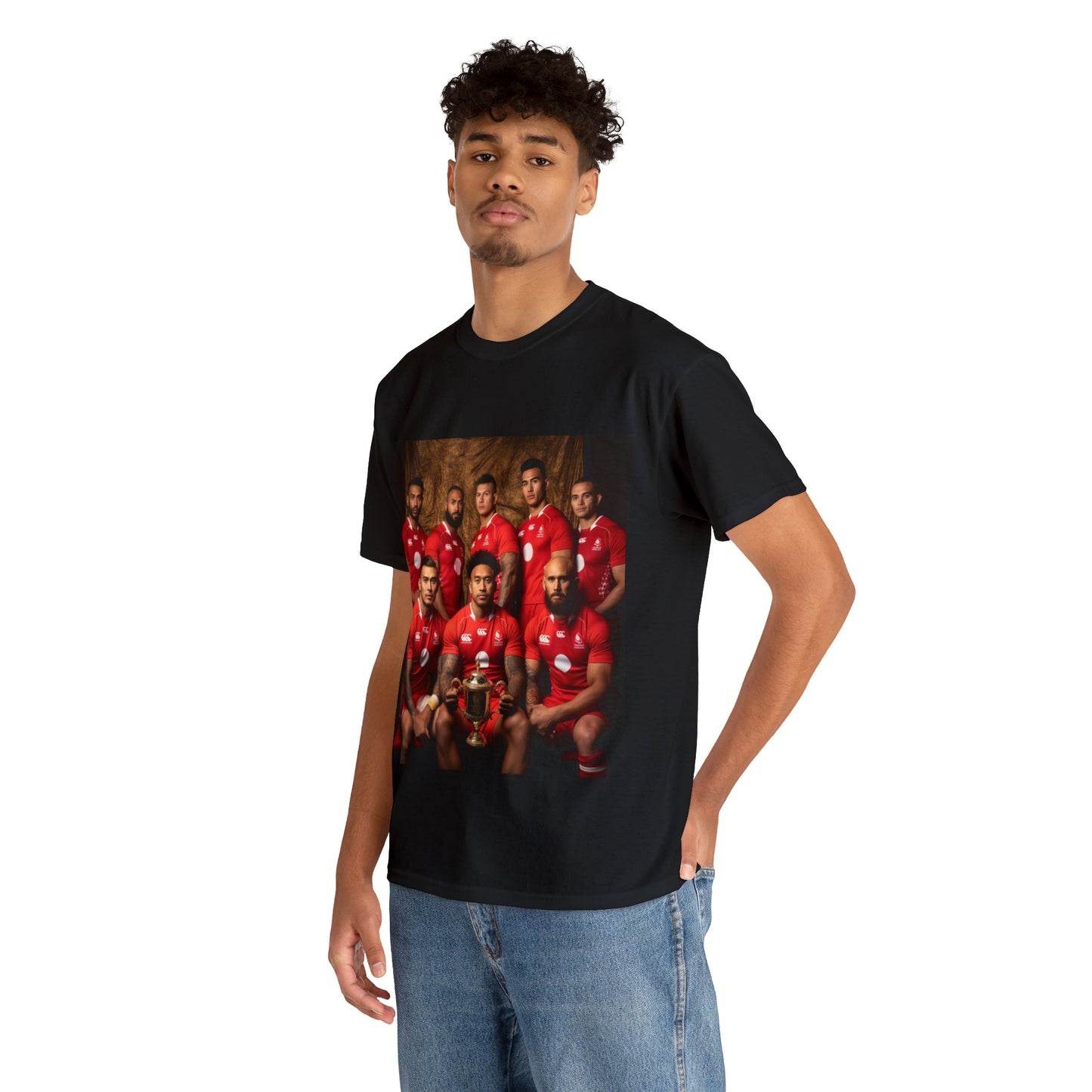 Tonga RWC photoshoot - dark shirts