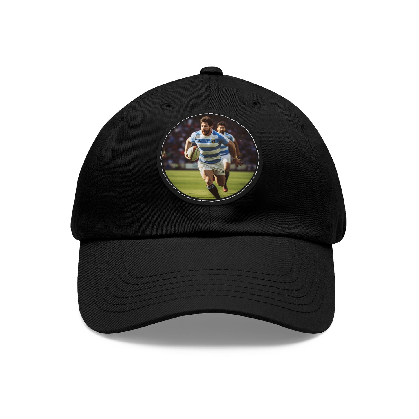 Rugby Messi Round Leather Patch Hat