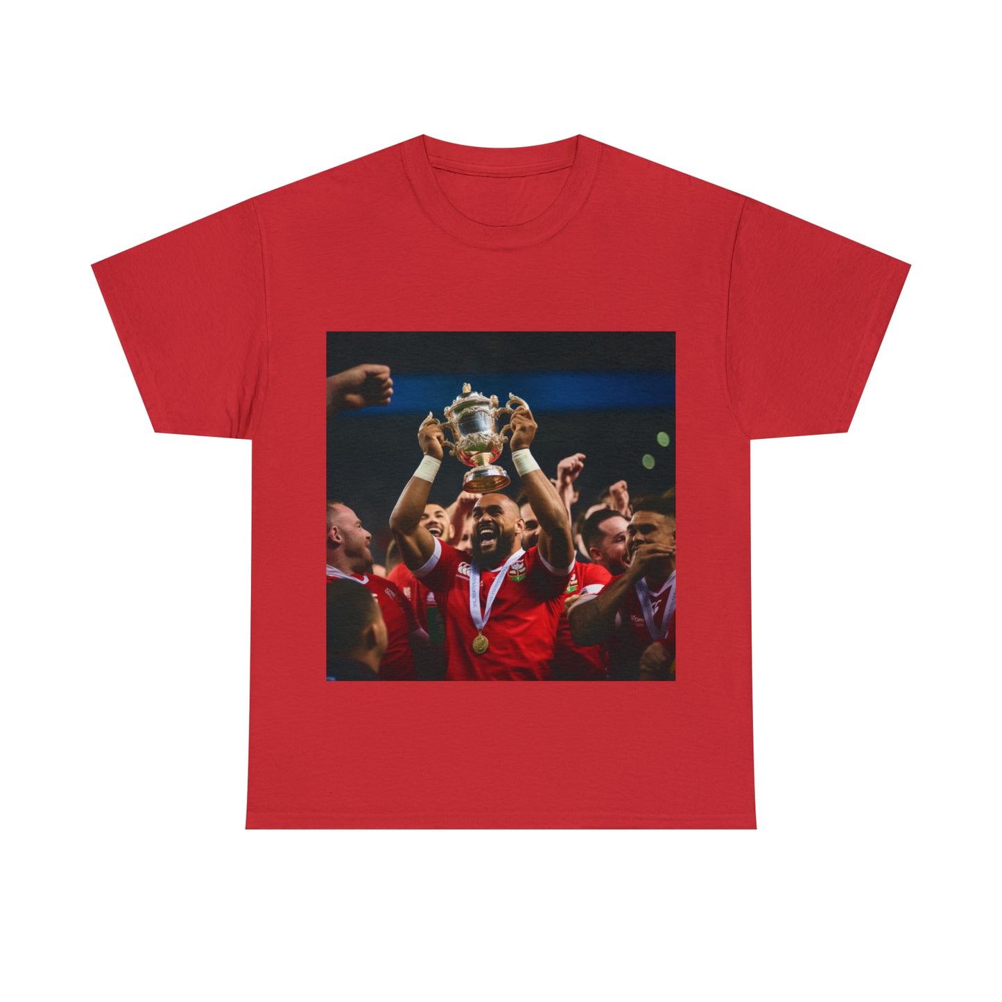 Tonga lifting the RWC - dark shirts