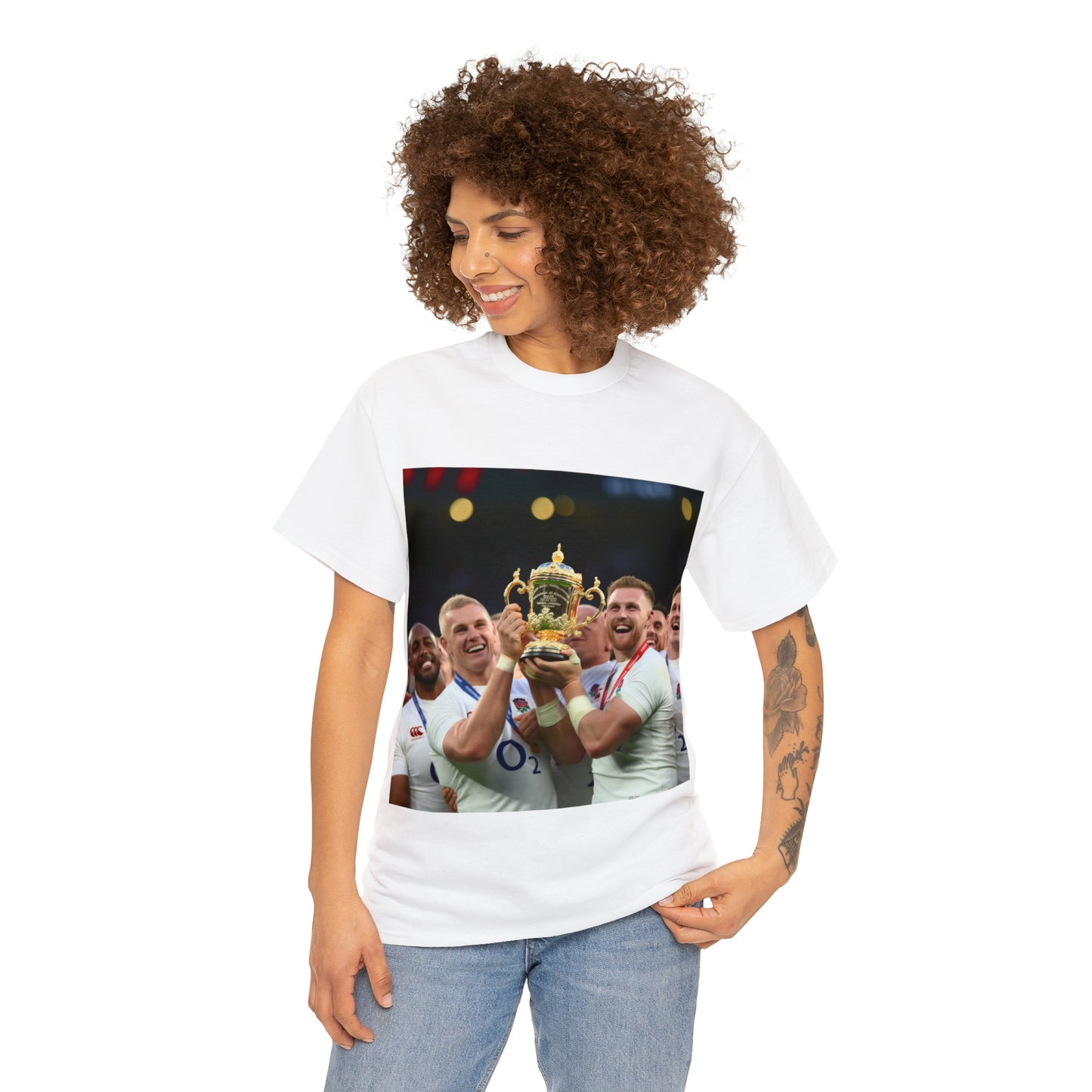 England Celebrating Winning World Cup - light shirts