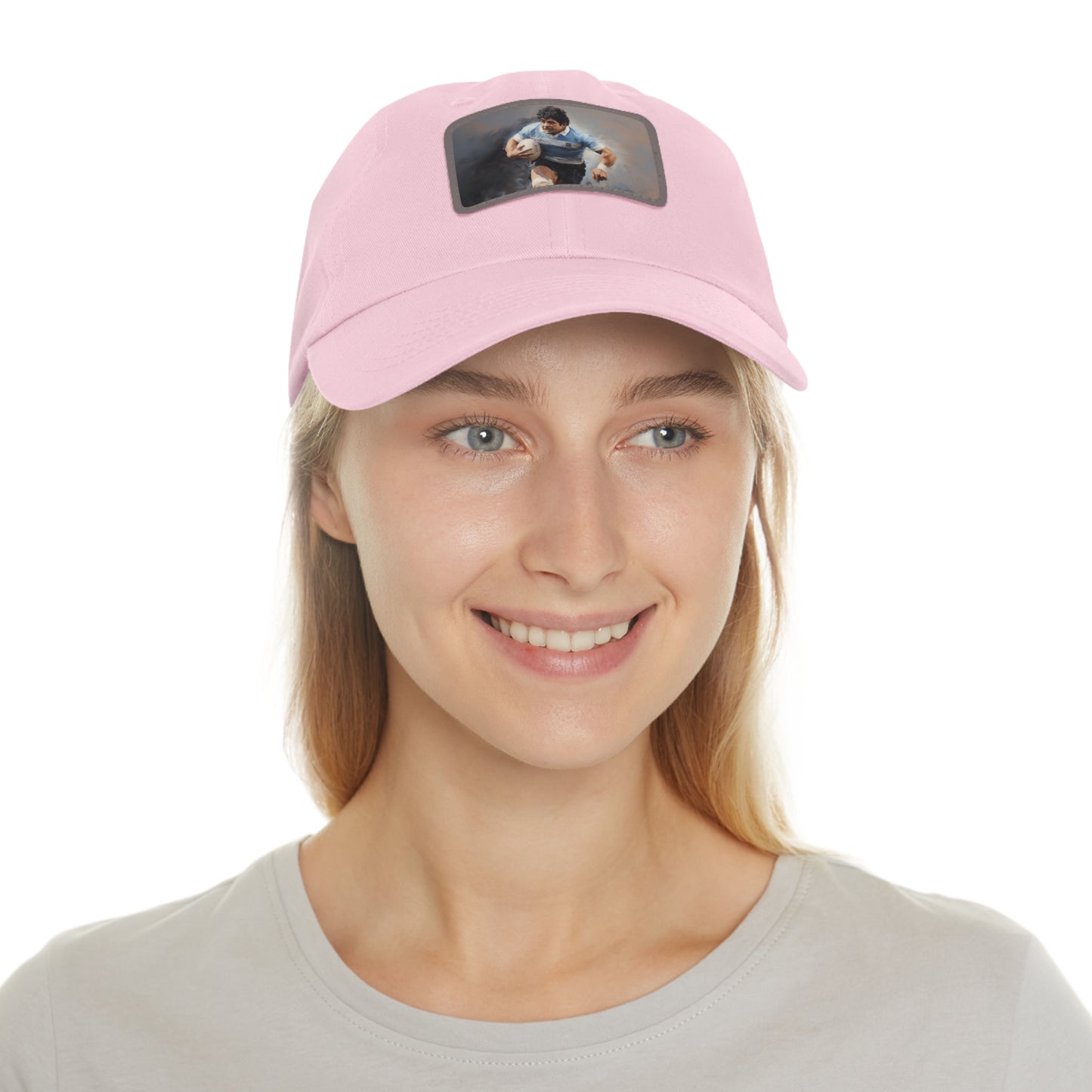Rugby Maradona Rectangle Leather Patch Hat