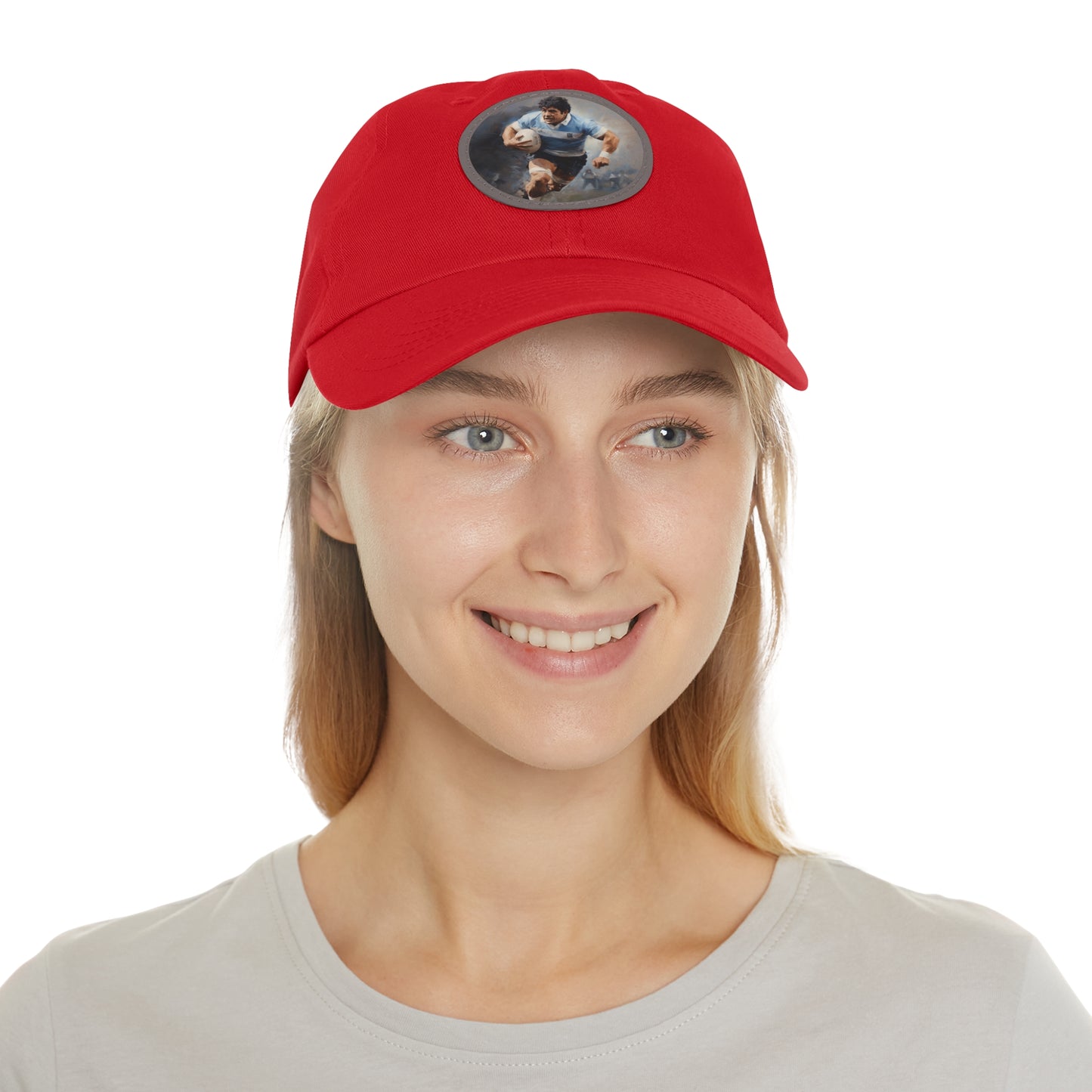 Rugby Maradona Round Leather Patch Hat