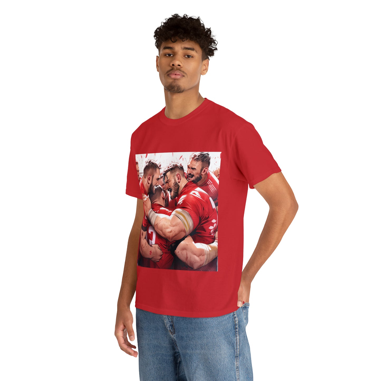 Post Match Wales - dark shirts