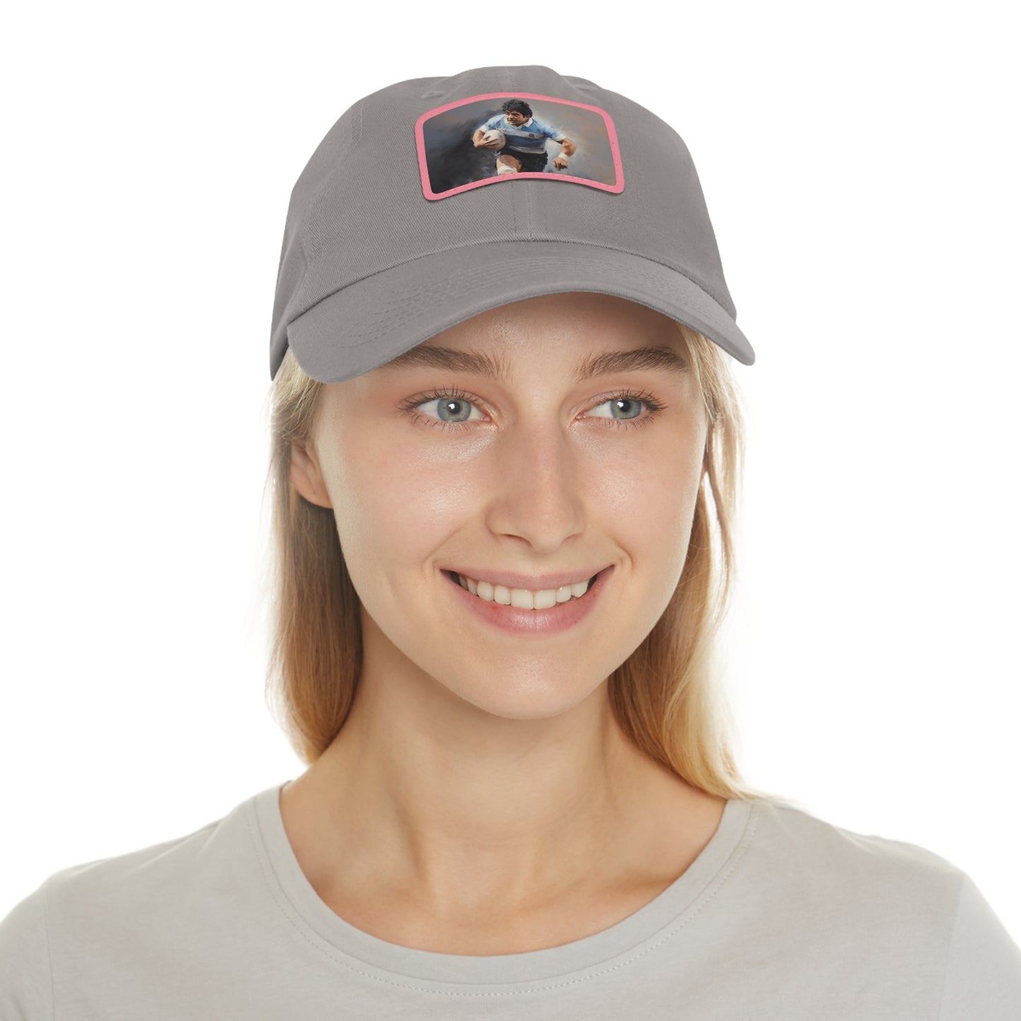 Rugby Maradona Rectangle Leather Patch Hat