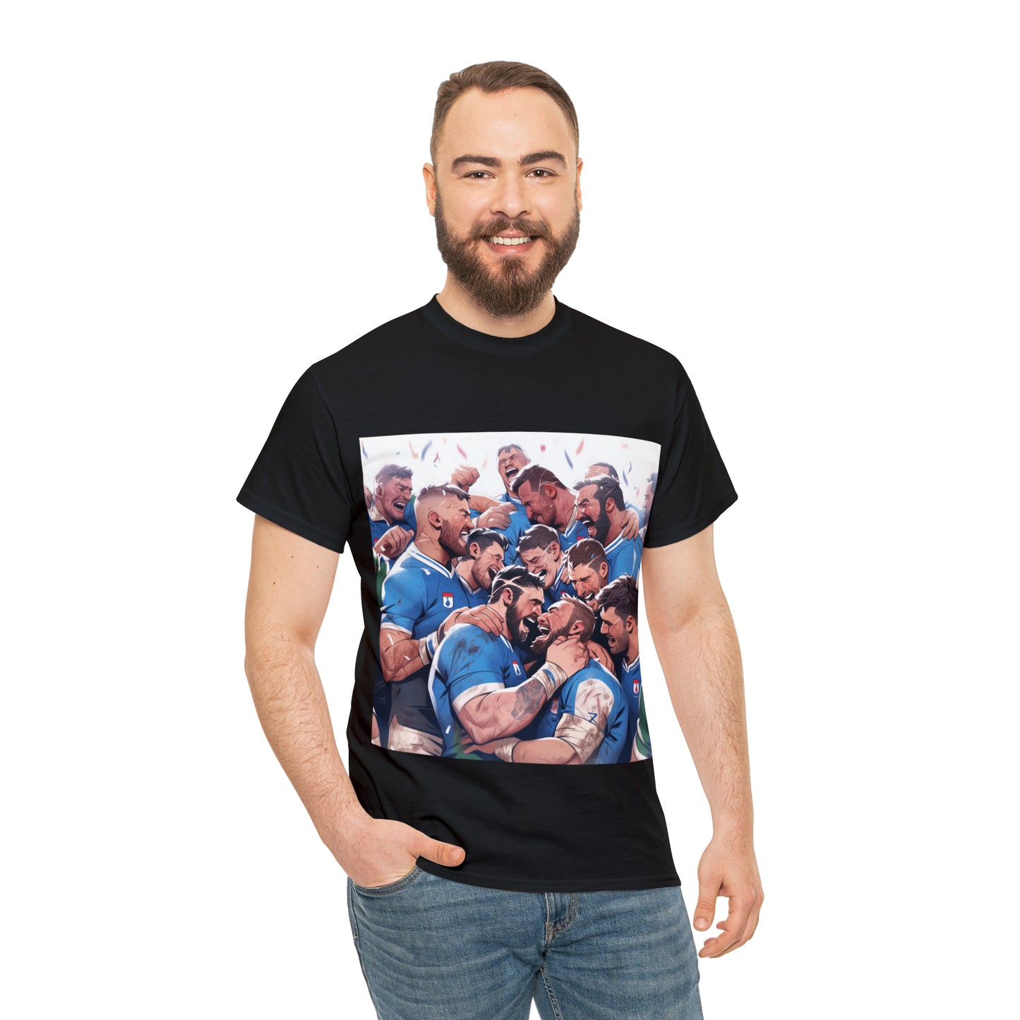 Post Match Italy - dark shirts