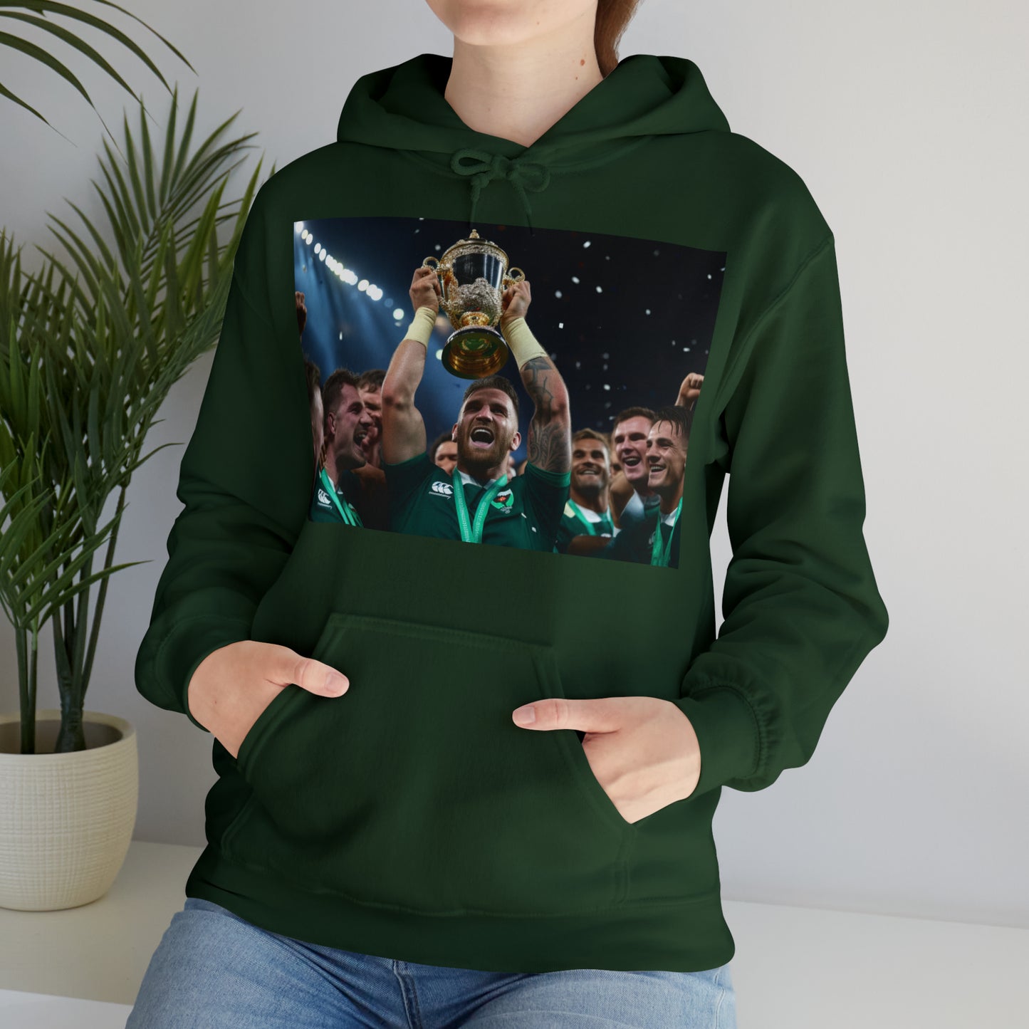 Ireland lifting the RWC - dark hoodies