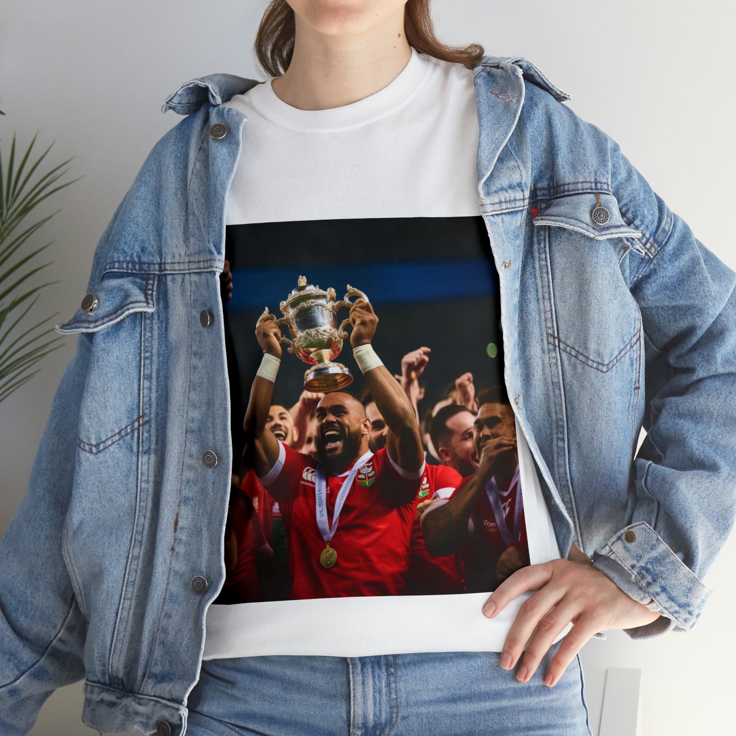 Tonga lifting the RWC - light shirts