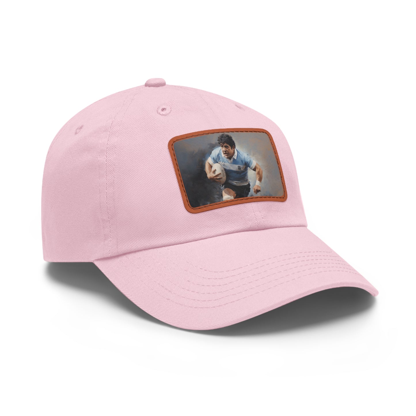 Rugby Maradona Rectangle Leather Patch Hat