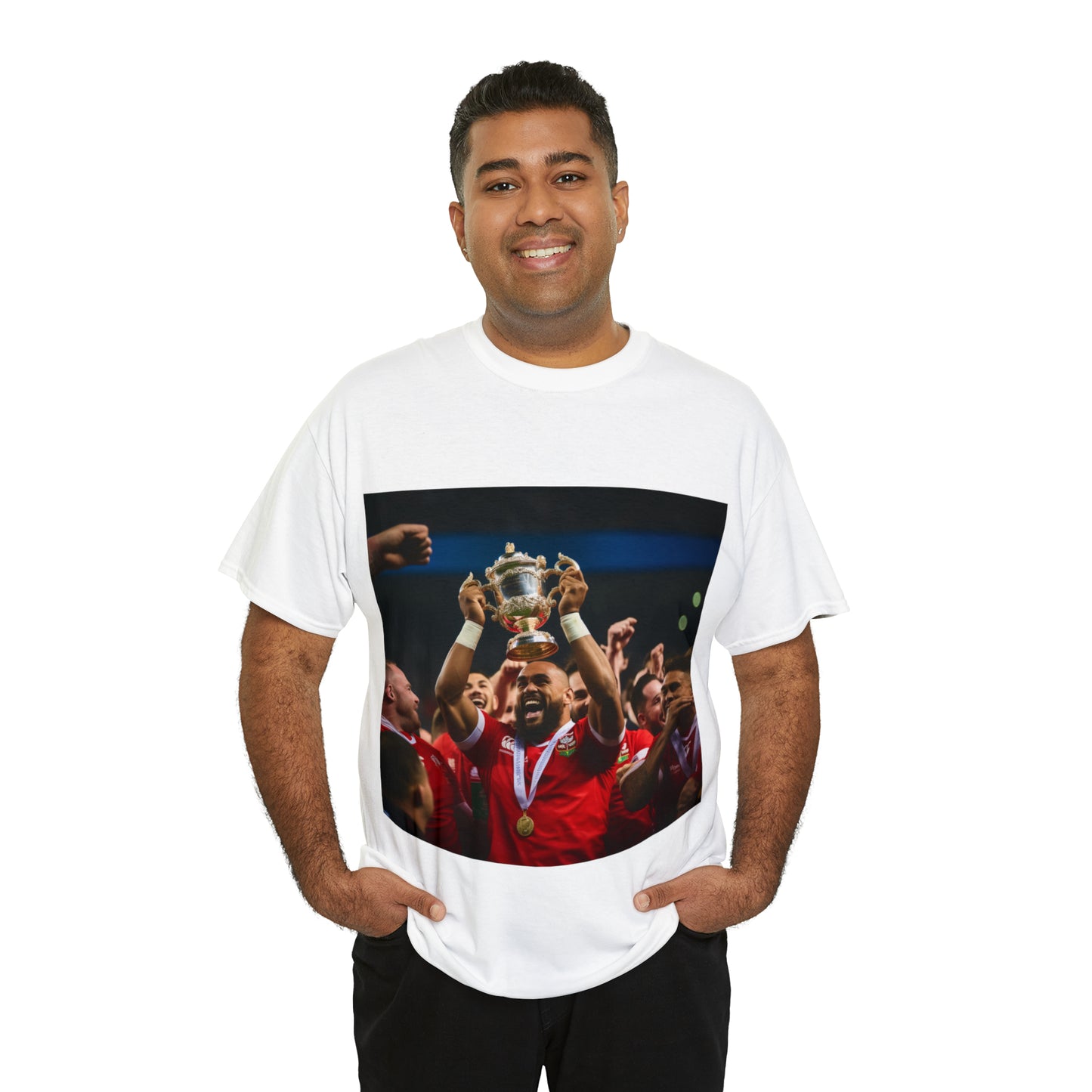 Tonga lifting the RWC - light shirts