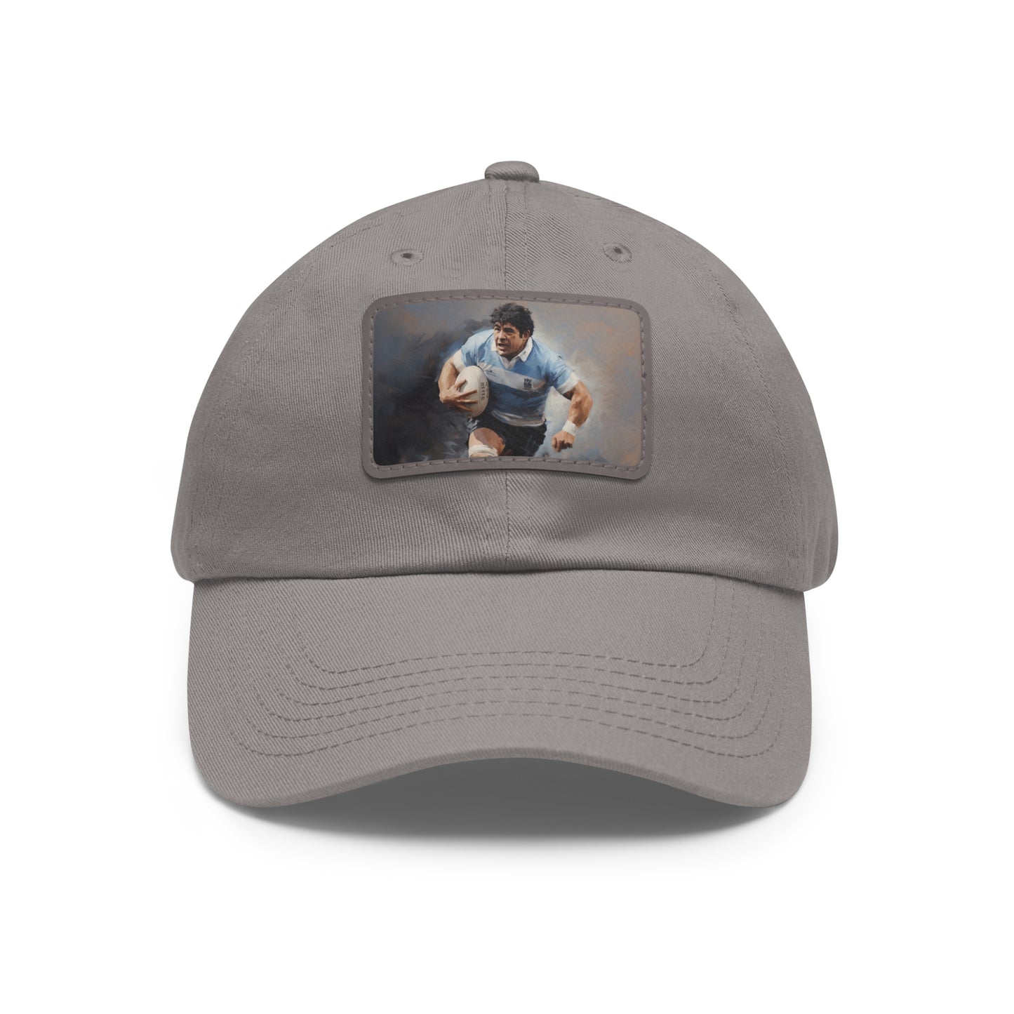 Rugby Maradona Rectangle Leather Patch Hat