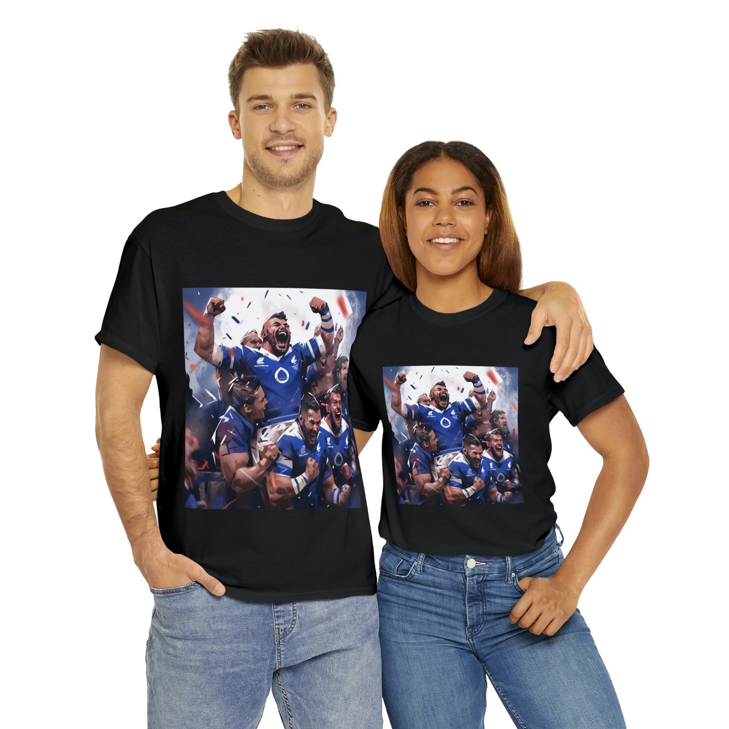 France Celebrating - dark shirts