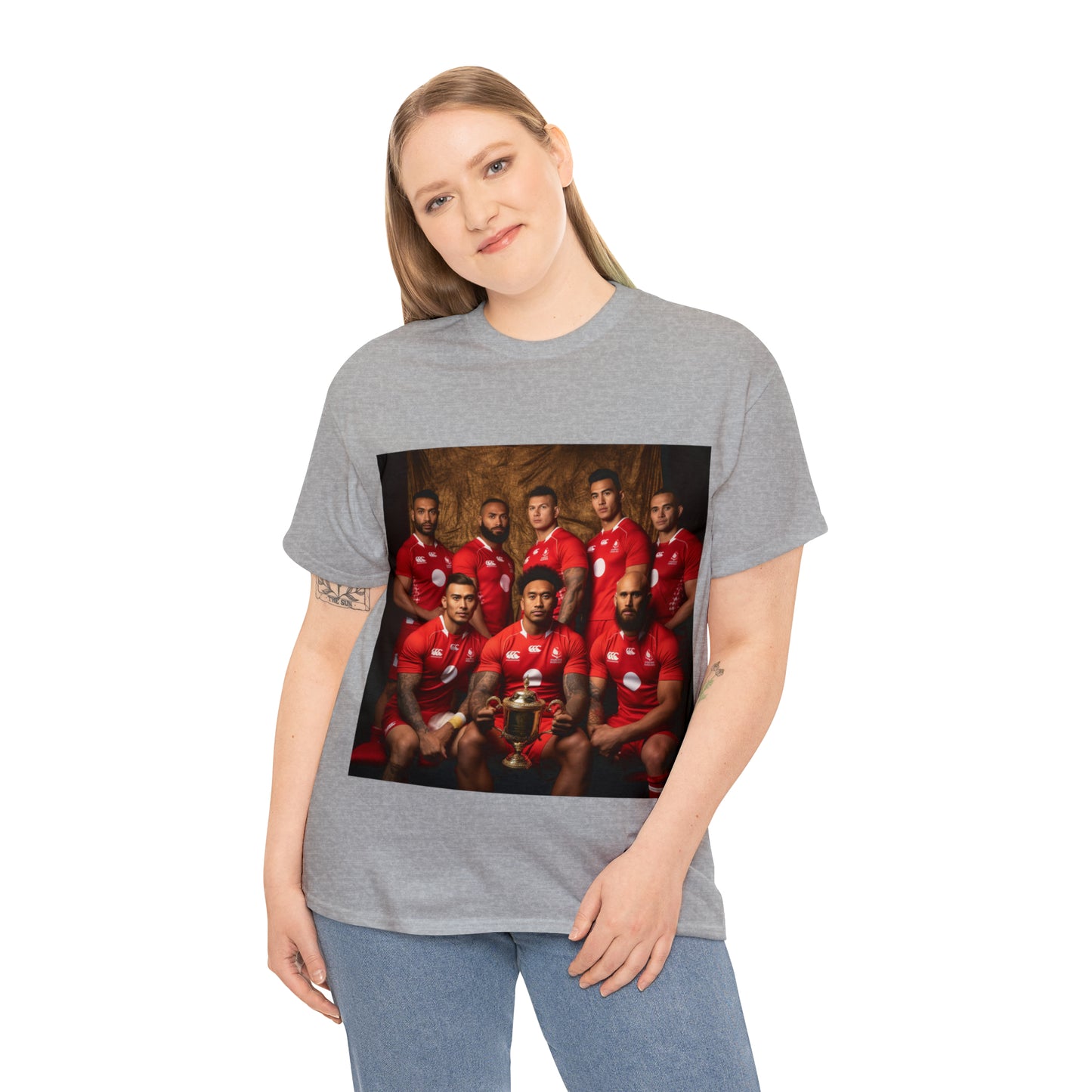 Tonga RWC photoshoot - light shirts