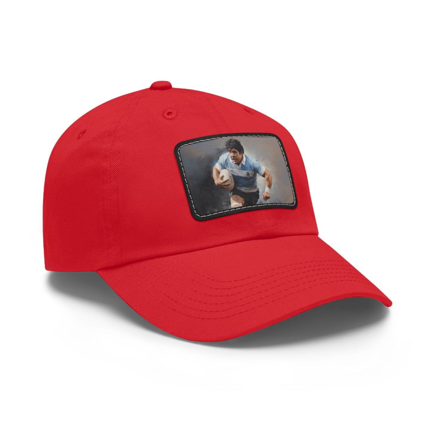 Rugby Maradona Rectangle Leather Patch Hat