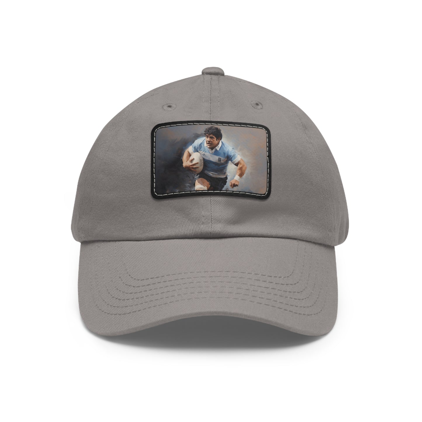 Rugby Maradona Rectangle Leather Patch Hat