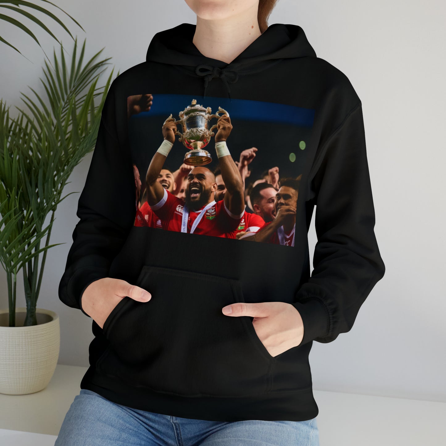 Tonga lifting the RWC - dark hoodies