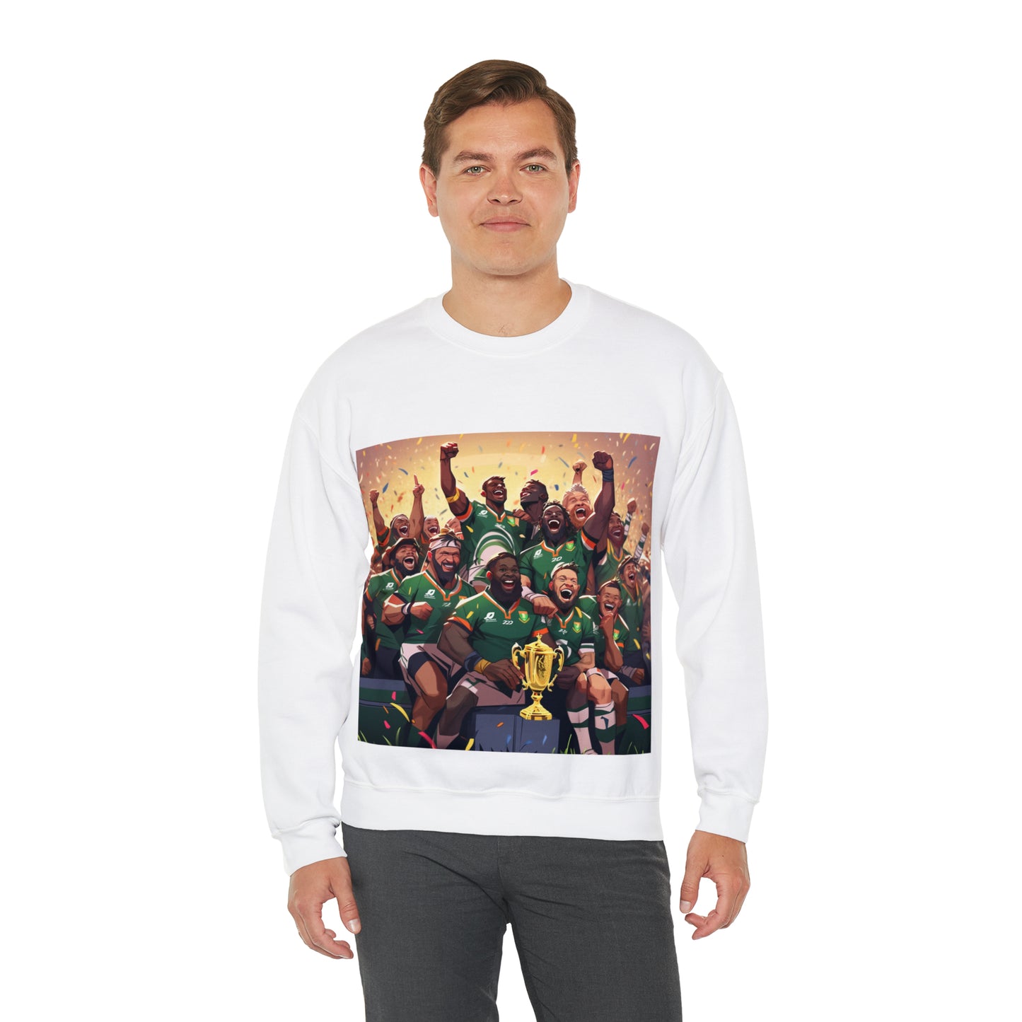 Springboks Celebrating with RWC - light sweatshirts