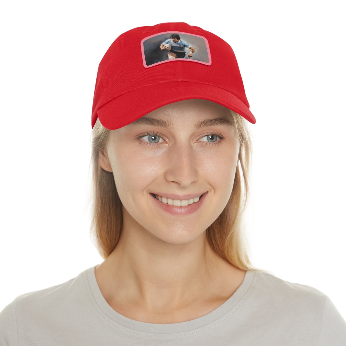 Rugby Maradona Rectangle Leather Patch Hat