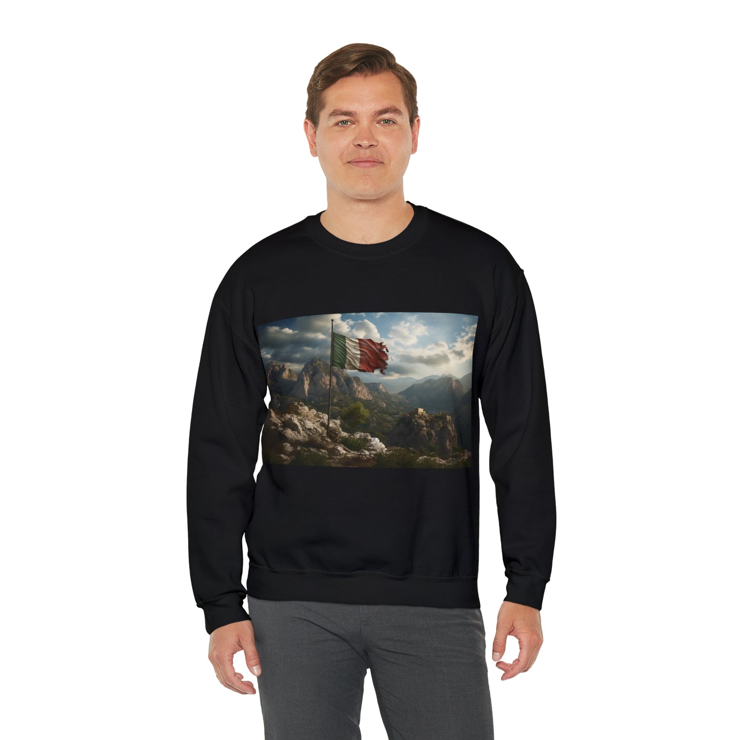 Italy Flag - black sweatshirt