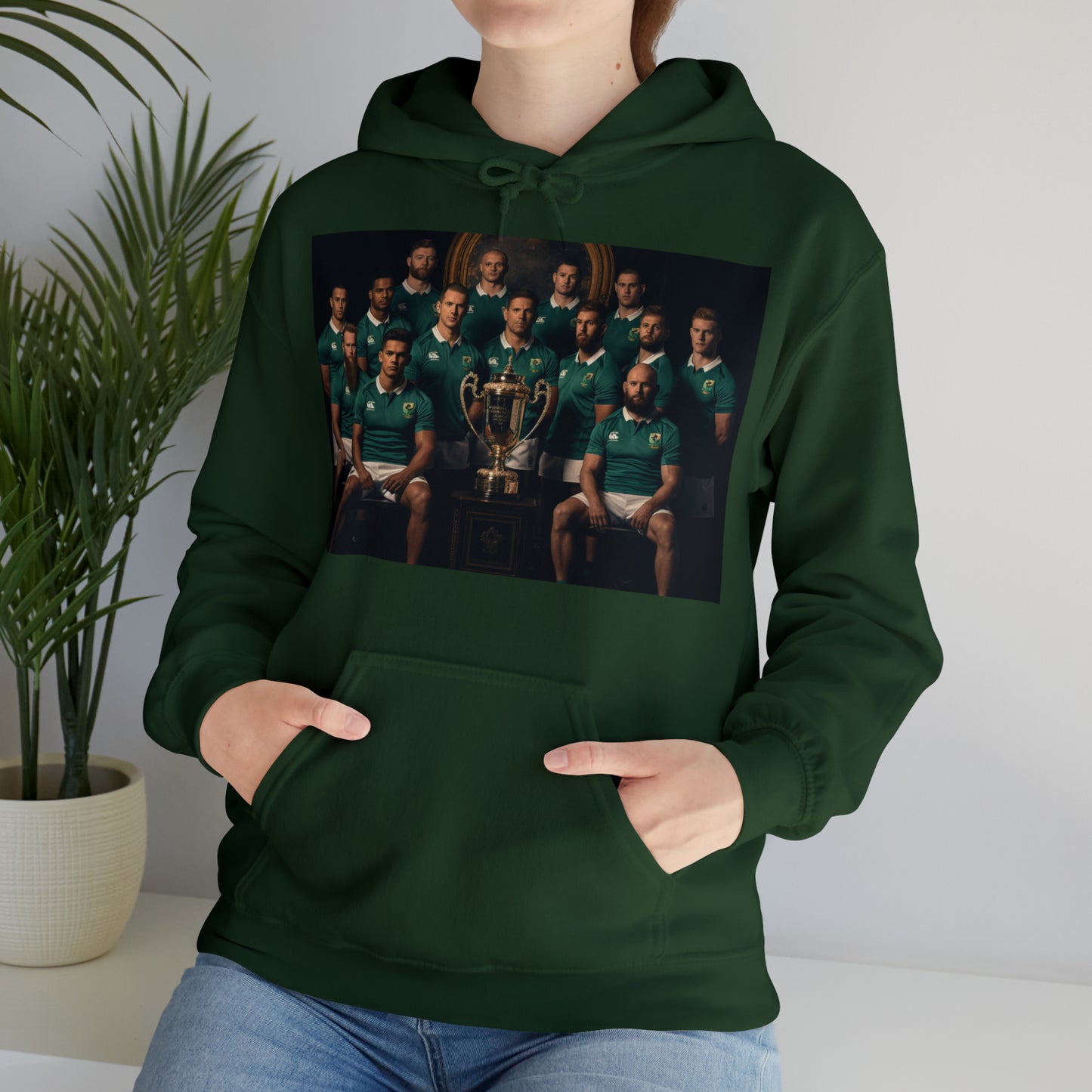 Ireland World Cup photoshoot - dark hoodies