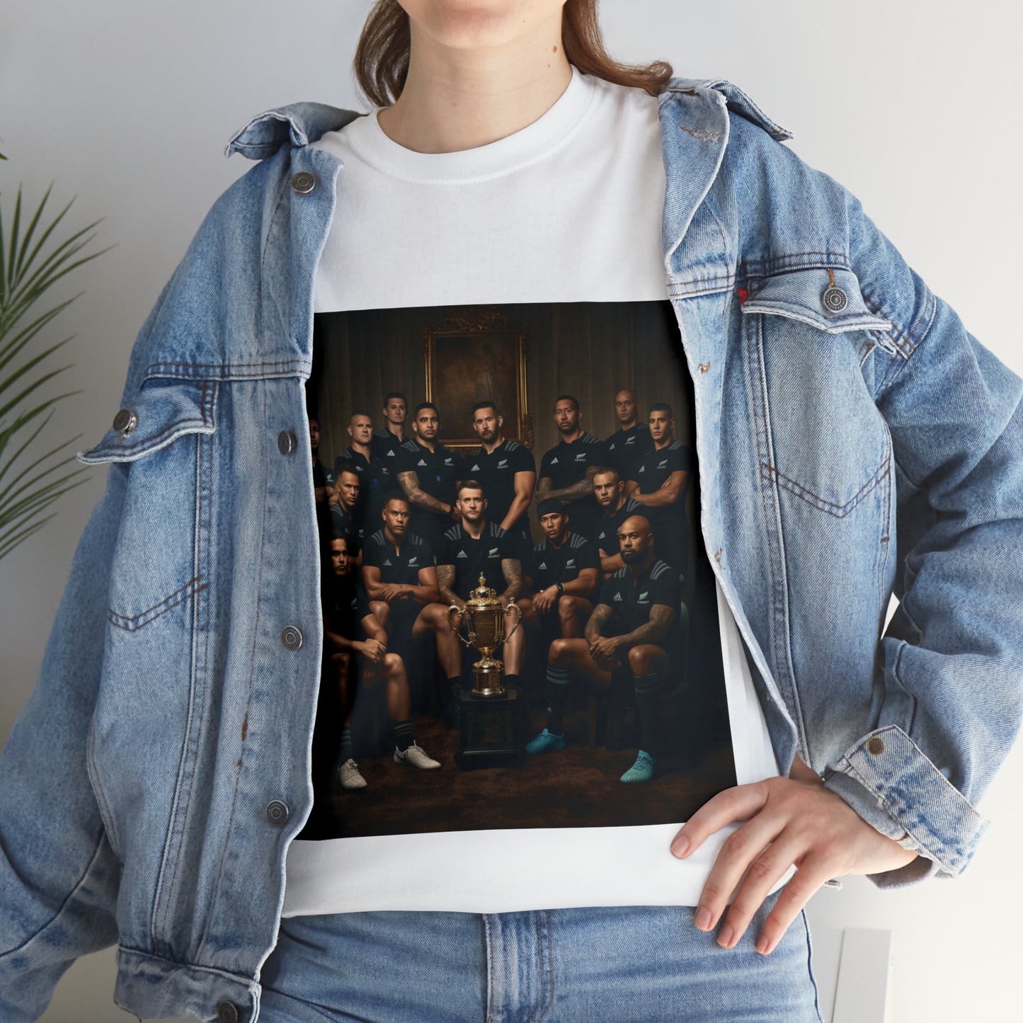 All Blacks with Web Ellis Cup - light shirts