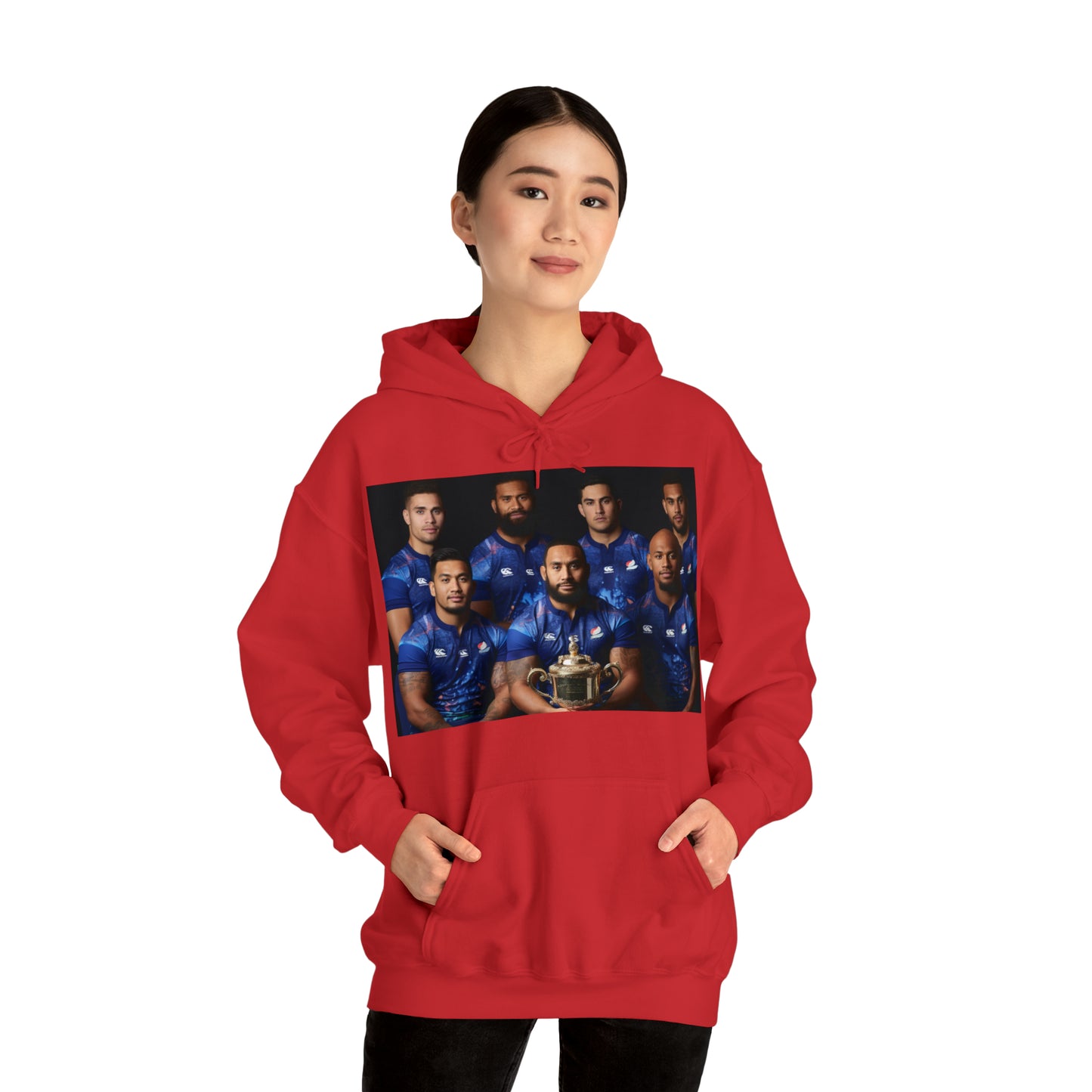 Samoa RWC Photoshoot - dark hoodies