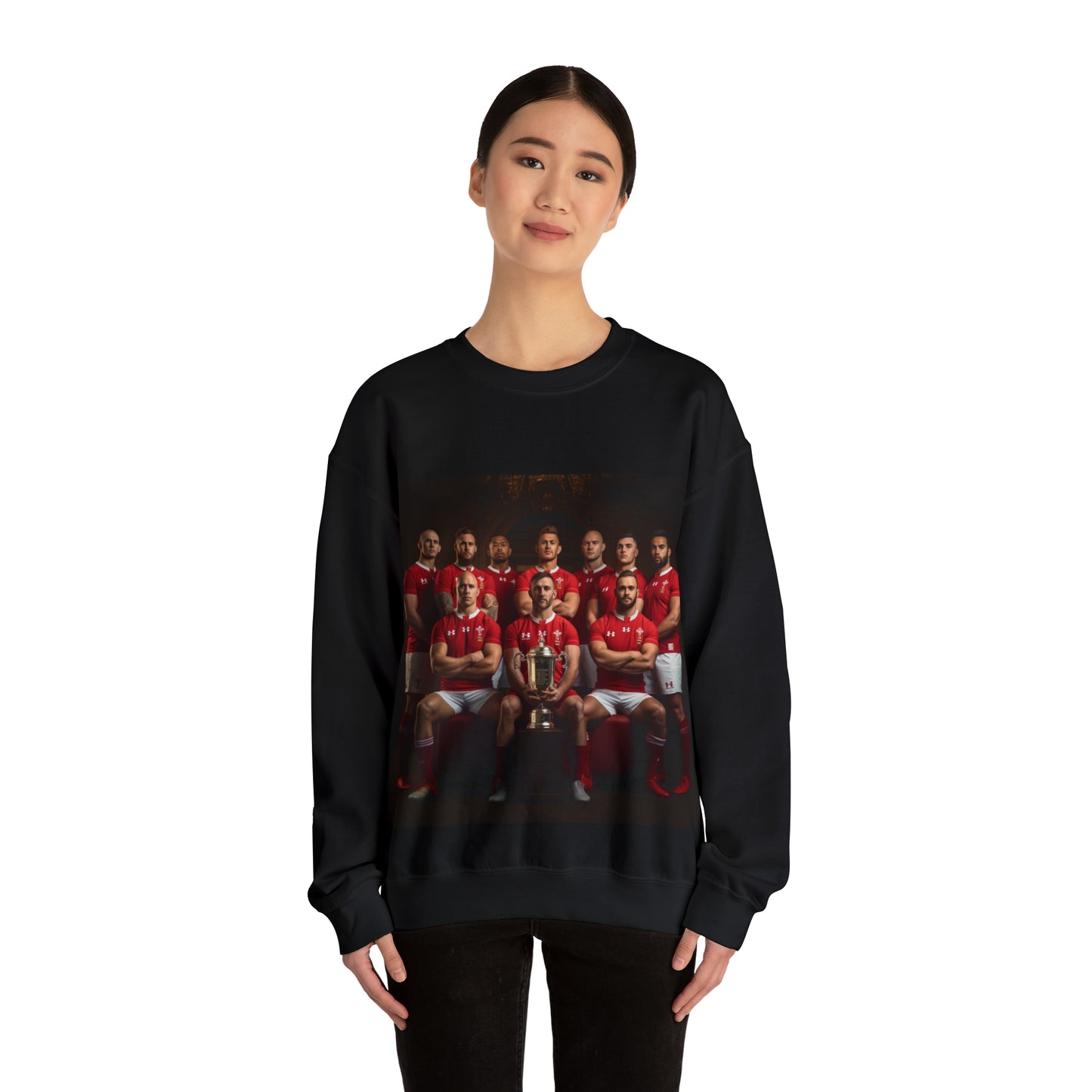 Wales RWC Photoshoot - black sweatshirt