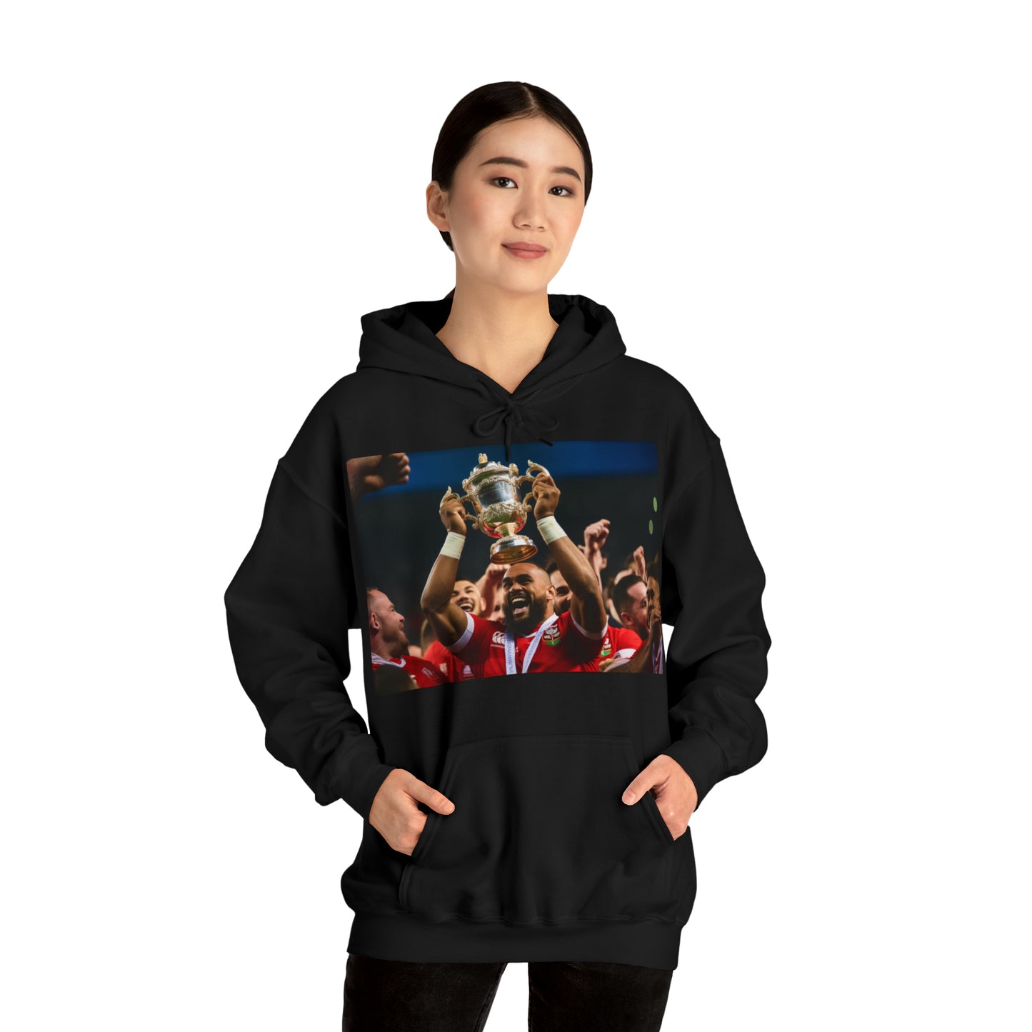 Tonga lifting the RWC - dark hoodies