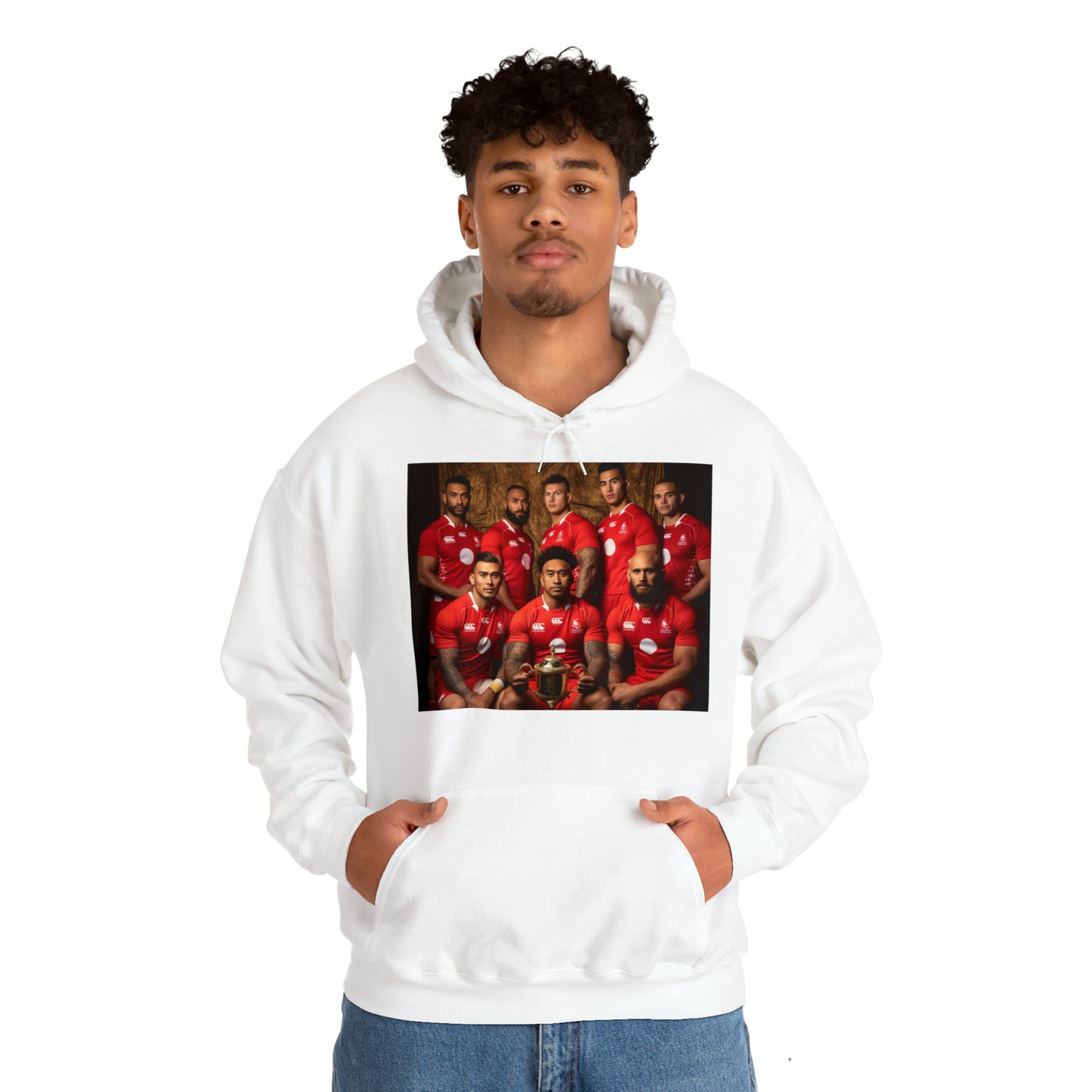 Tonga RWC photoshoot - light hoodies