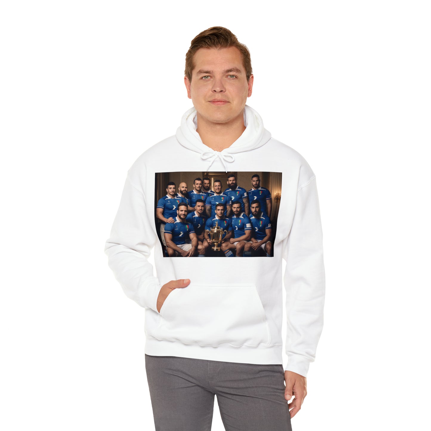 Italy World Cup photoshoot - light hoodies