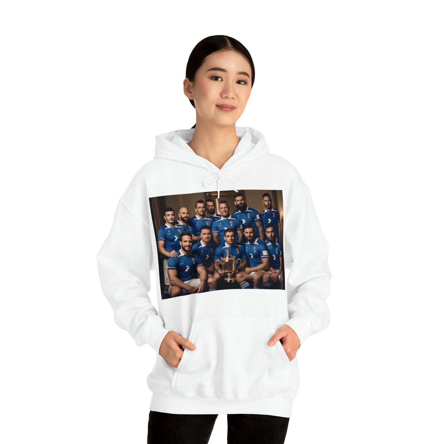 Italy World Cup photoshoot - light hoodies