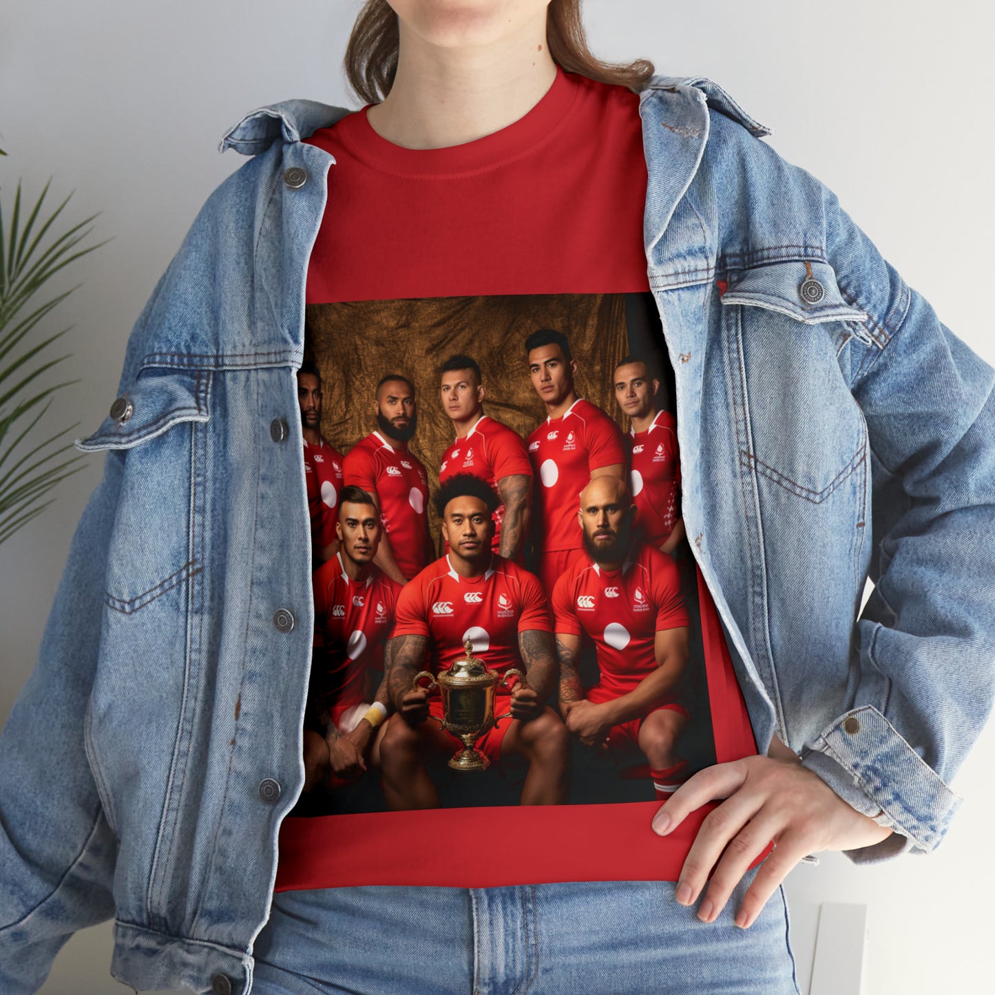 Tonga RWC photoshoot - dark shirts