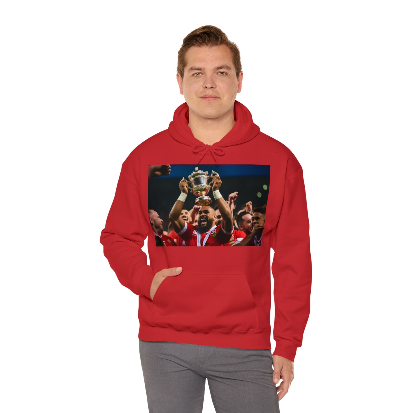 Tonga lifting the RWC - dark hoodies