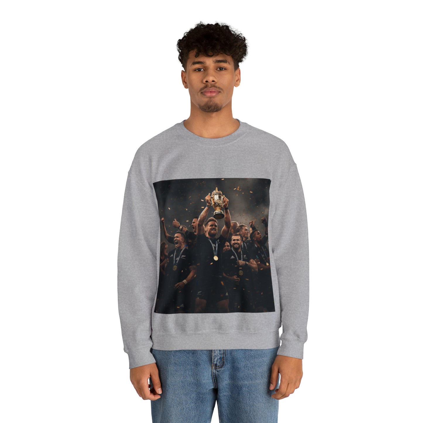 All Blacks lifting World Cup - light sweatshirts