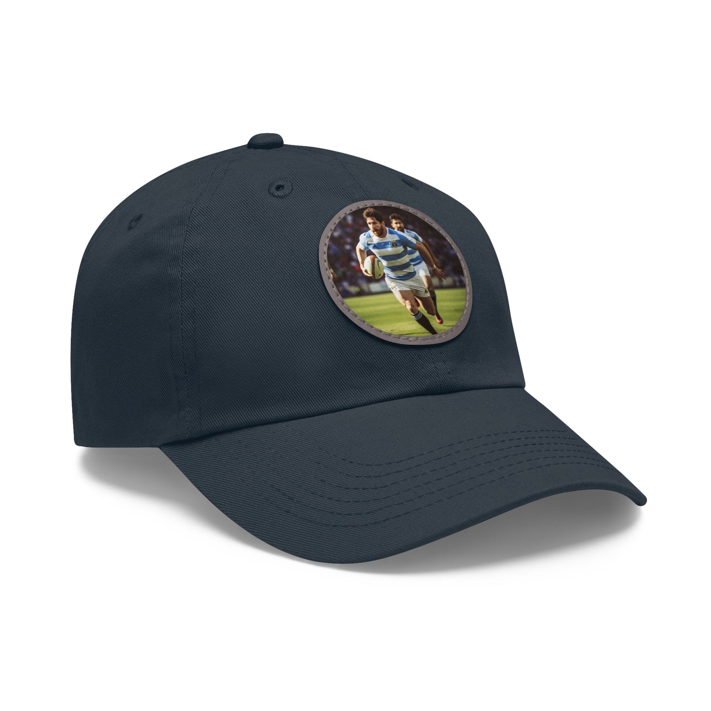Rugby Messi Round Leather Patch Hat
